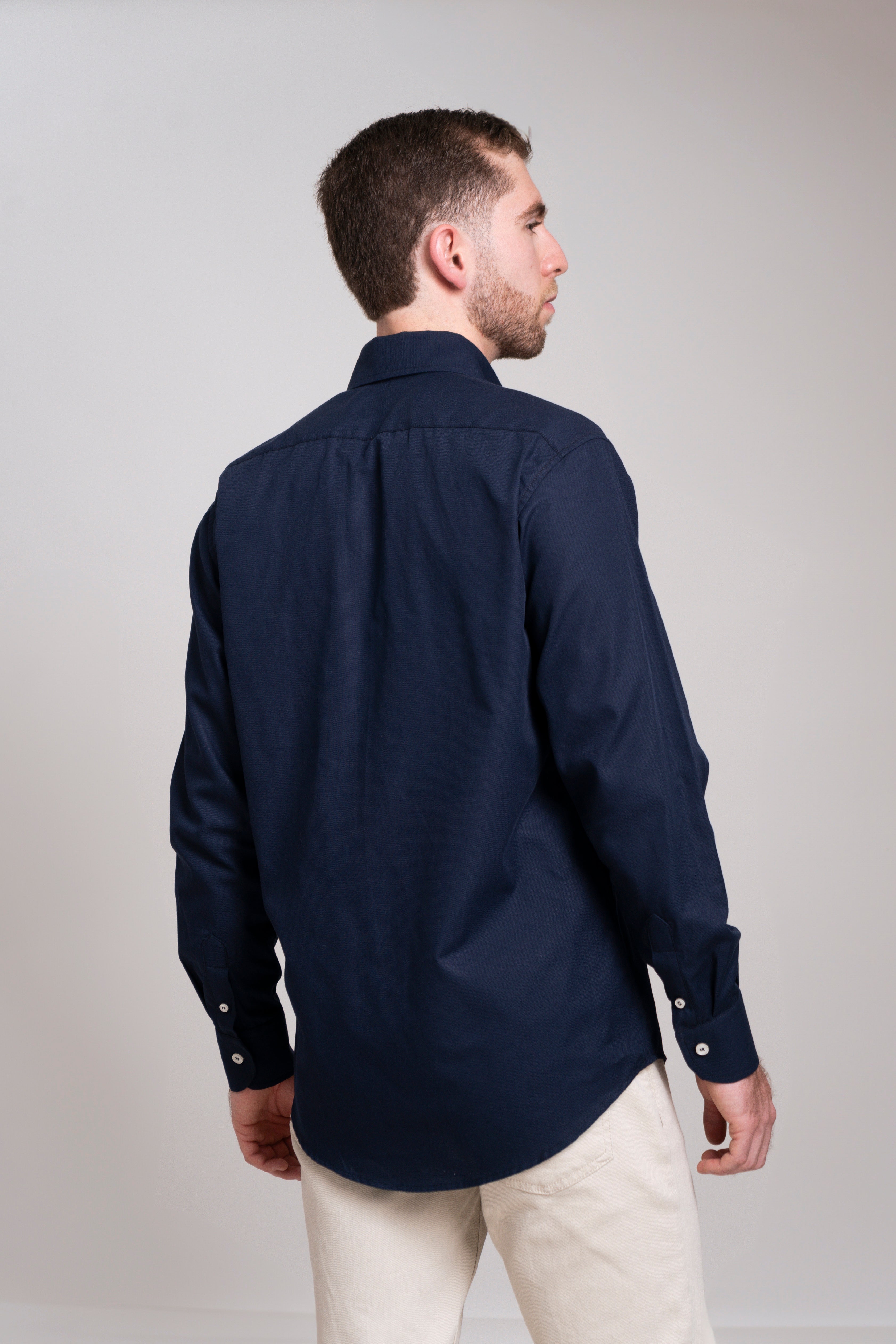 Camisa Azul Marino Algodón