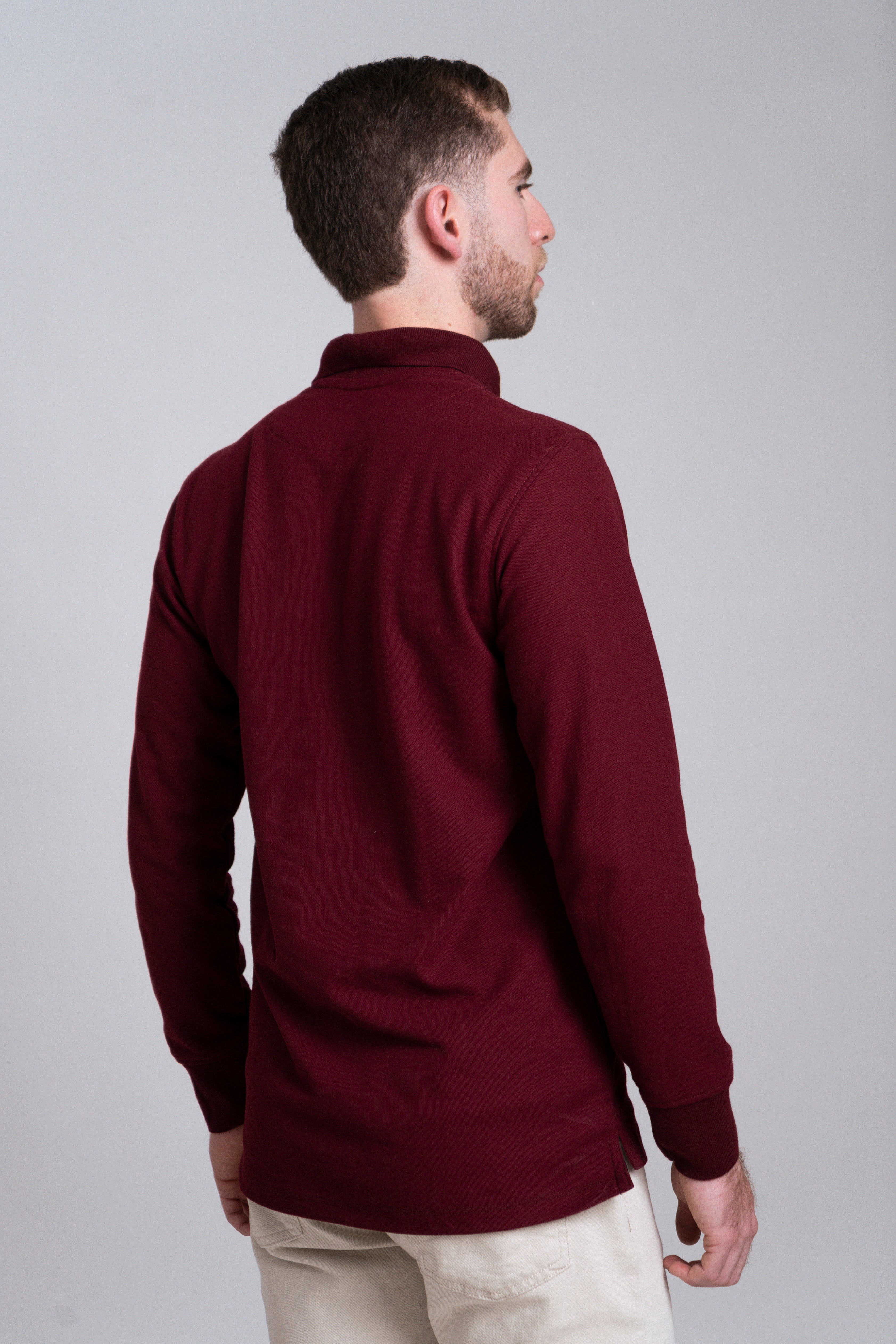 Polo Vino Manga Larga con Zipper