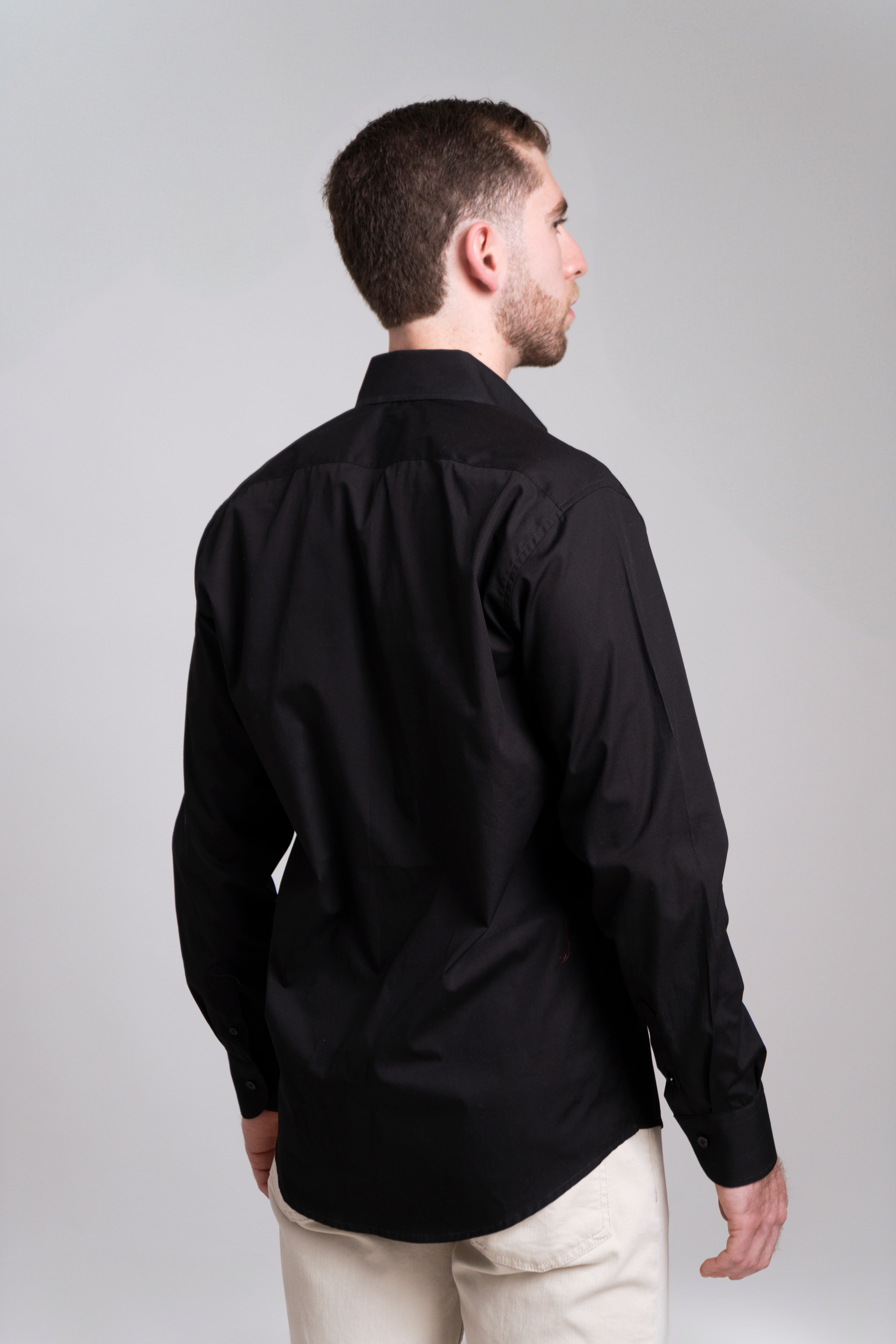 Camisa Negra Popelin