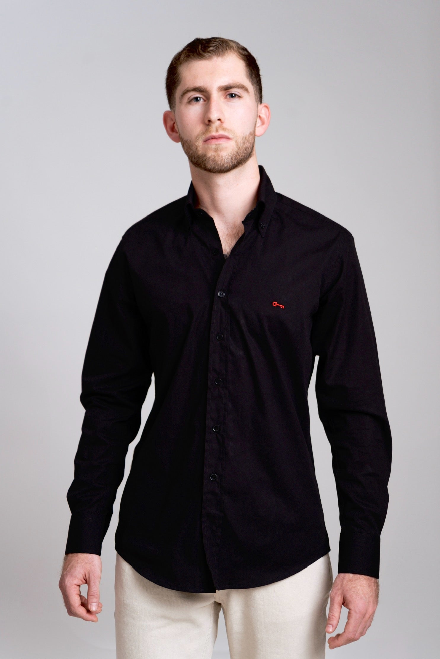 Camisa Negra Popelin