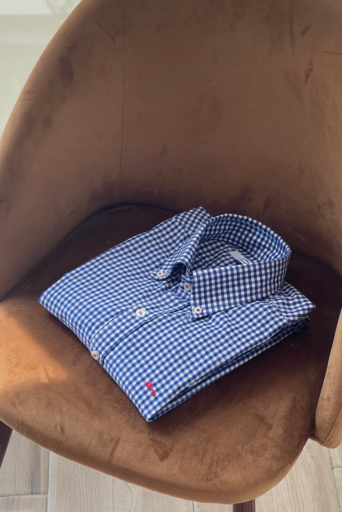 Camisa Cuadro Pequeño Marino