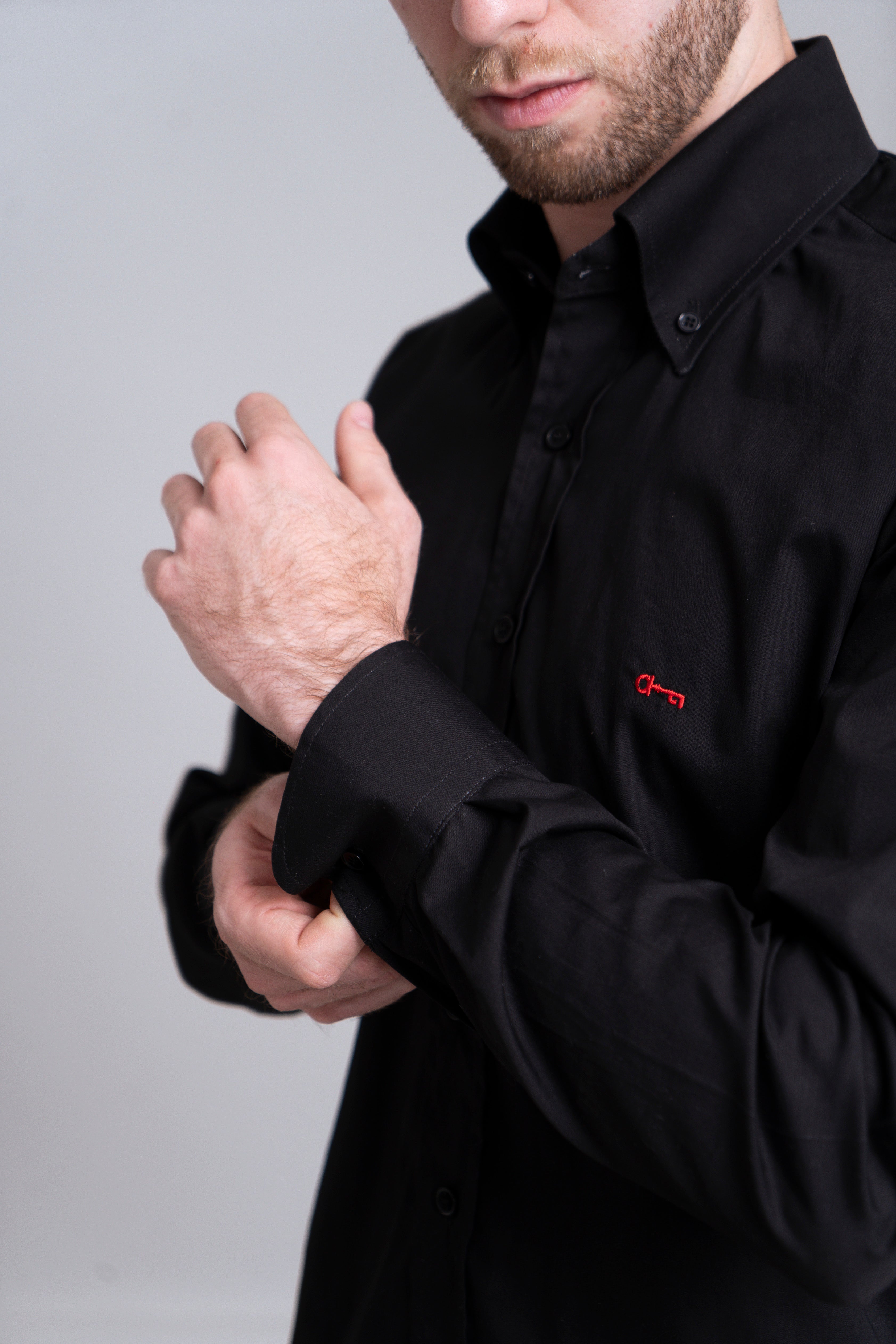 Camisa Negra Popelin