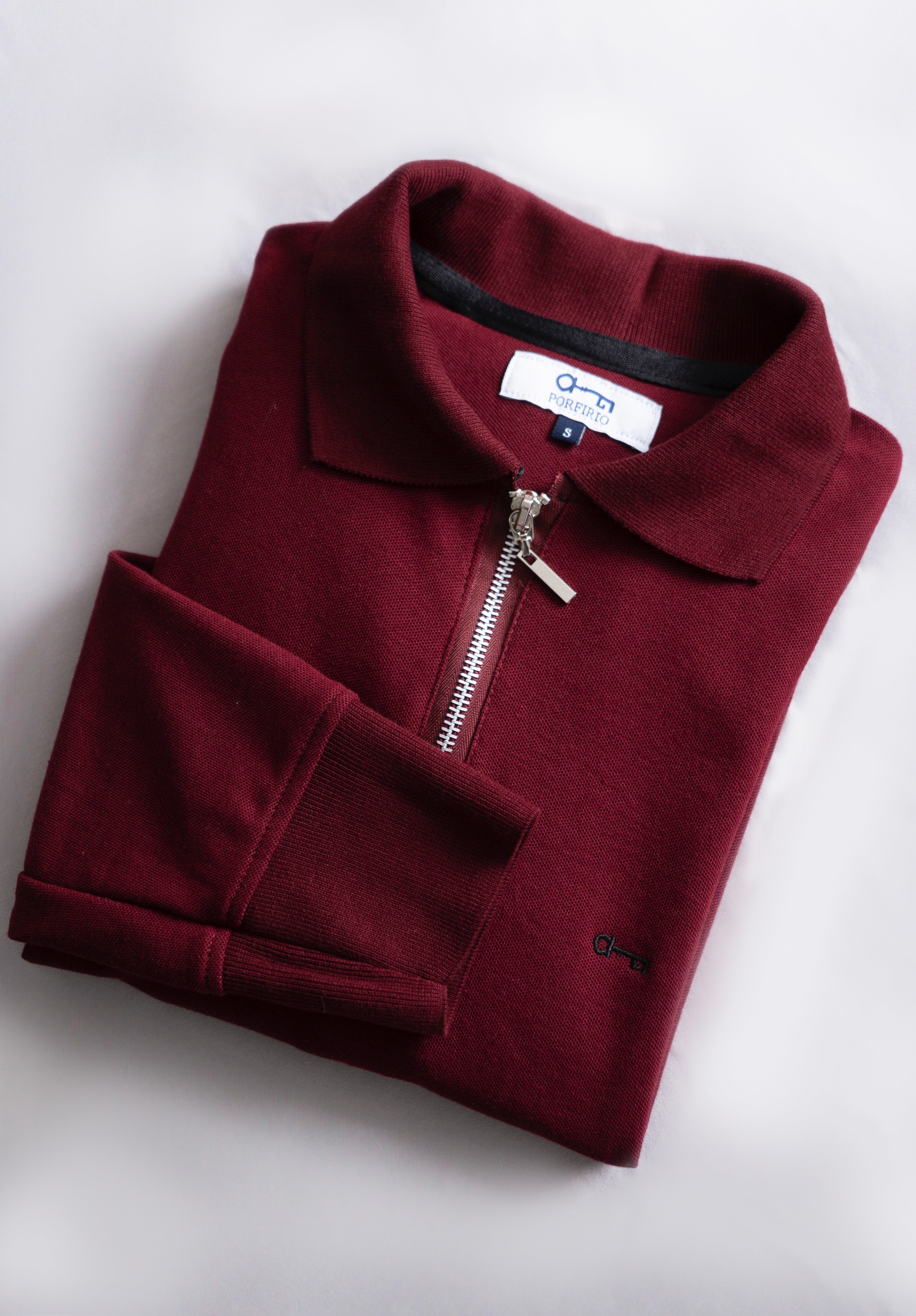 Polo Vino Manga Larga con Zipper
