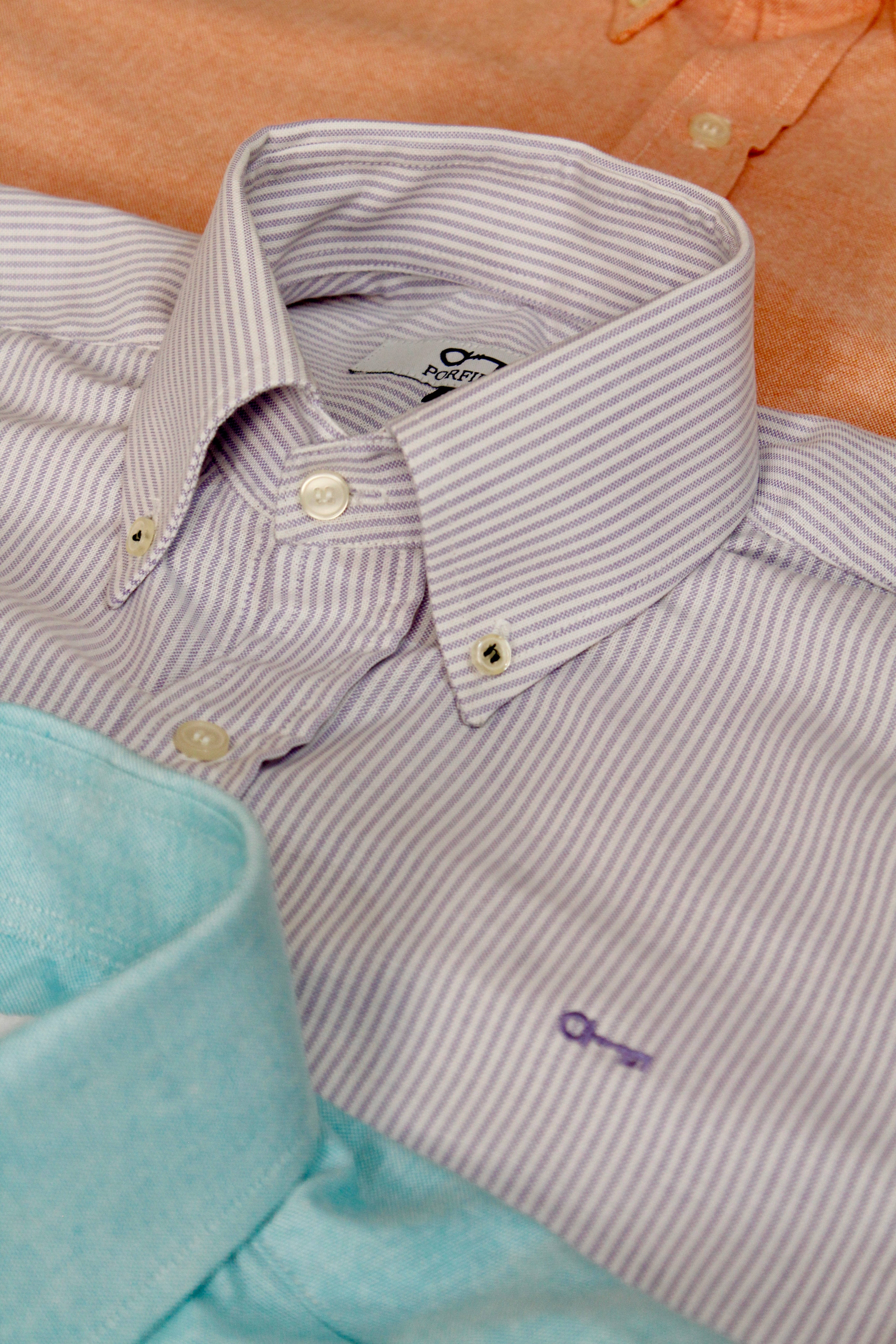Camisa Oxford Rayas Lila