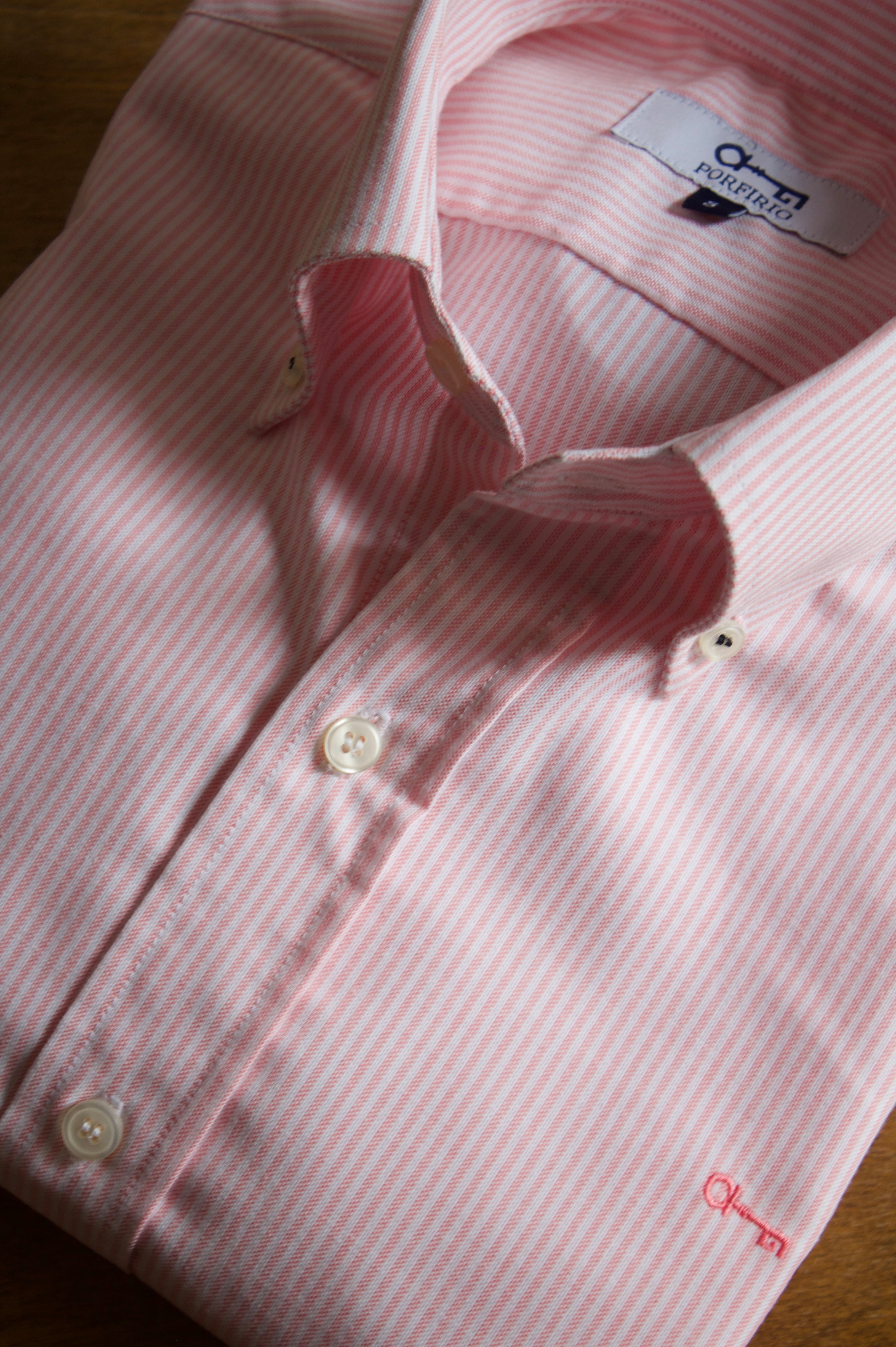 Camisa Oxford Rayas Rosa