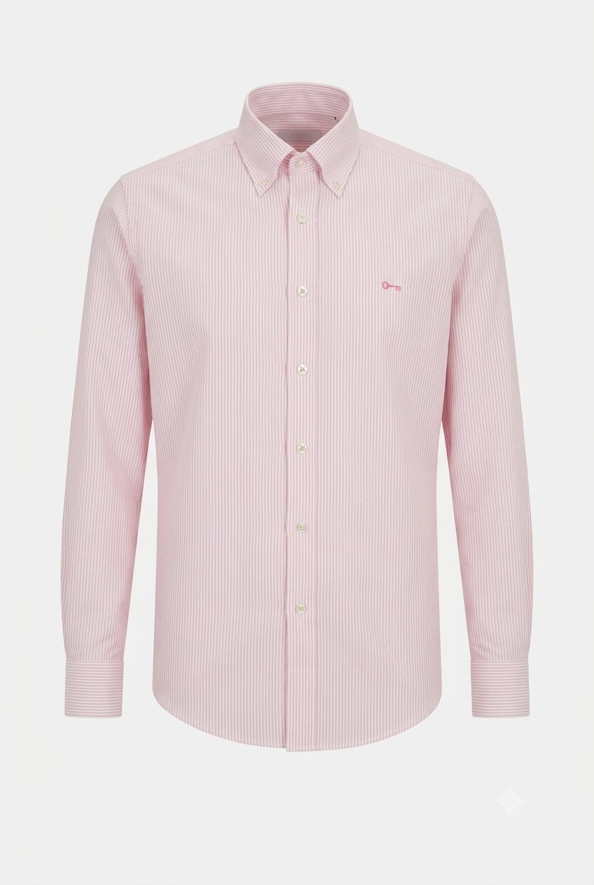 Camisa Oxford Rayas Rosa