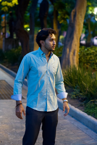 Camisa Oxford Ligero Verde Menta