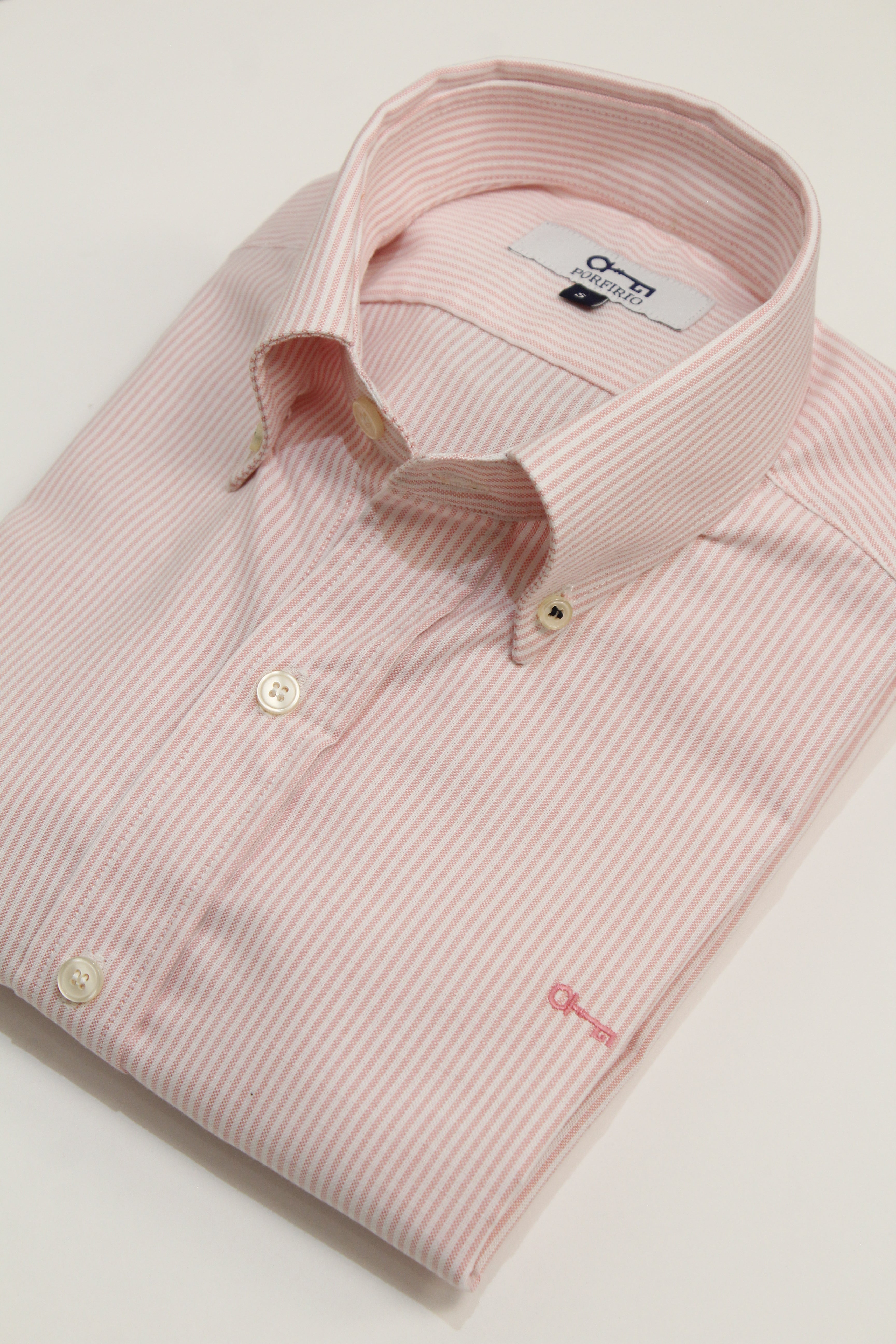 Camisa Oxford Rayas Rosa Easy Iron