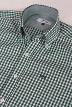 Camisa Popelín Cuadro Verde Botella