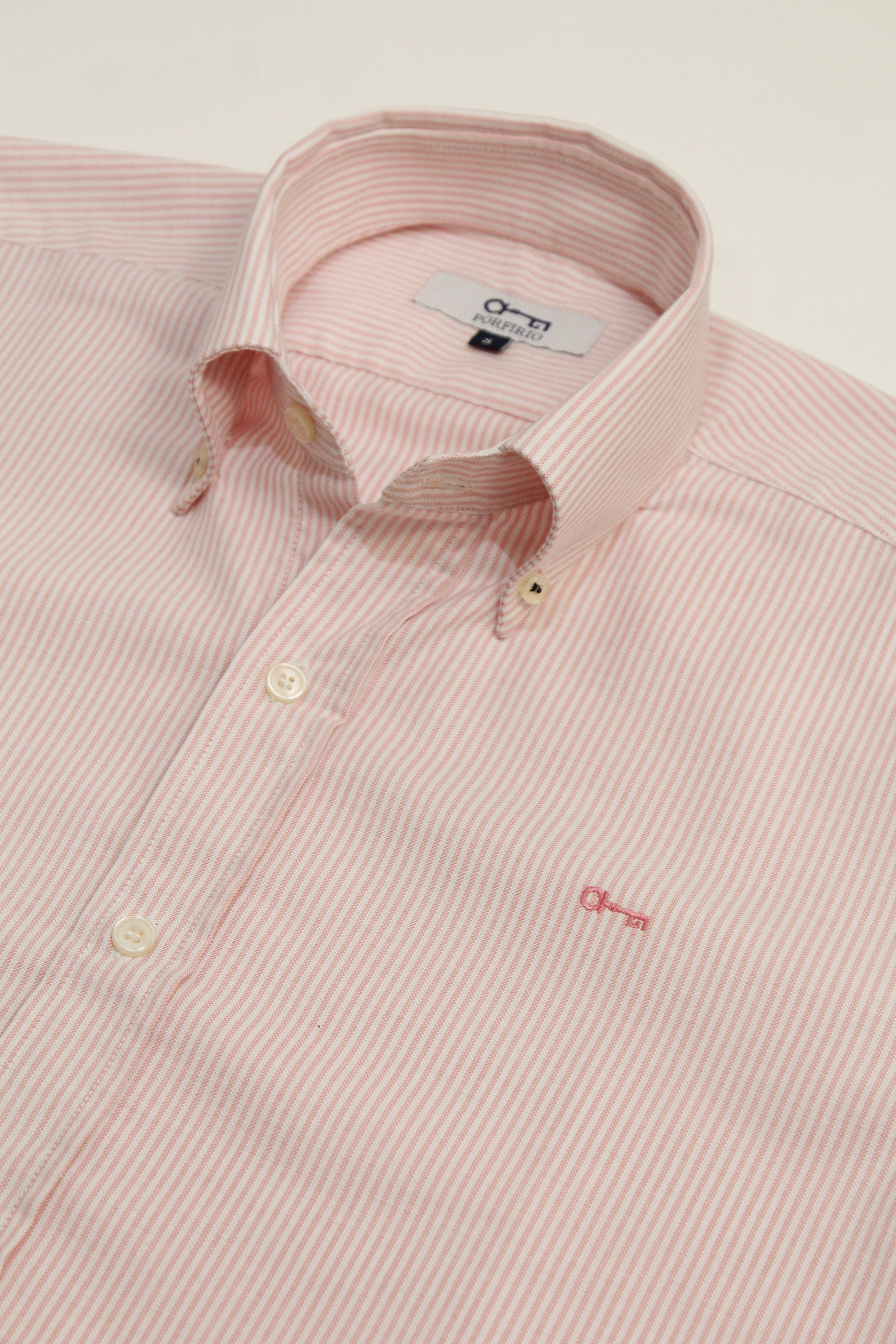 Camisa Oxford Rayas Rosa Easy Iron