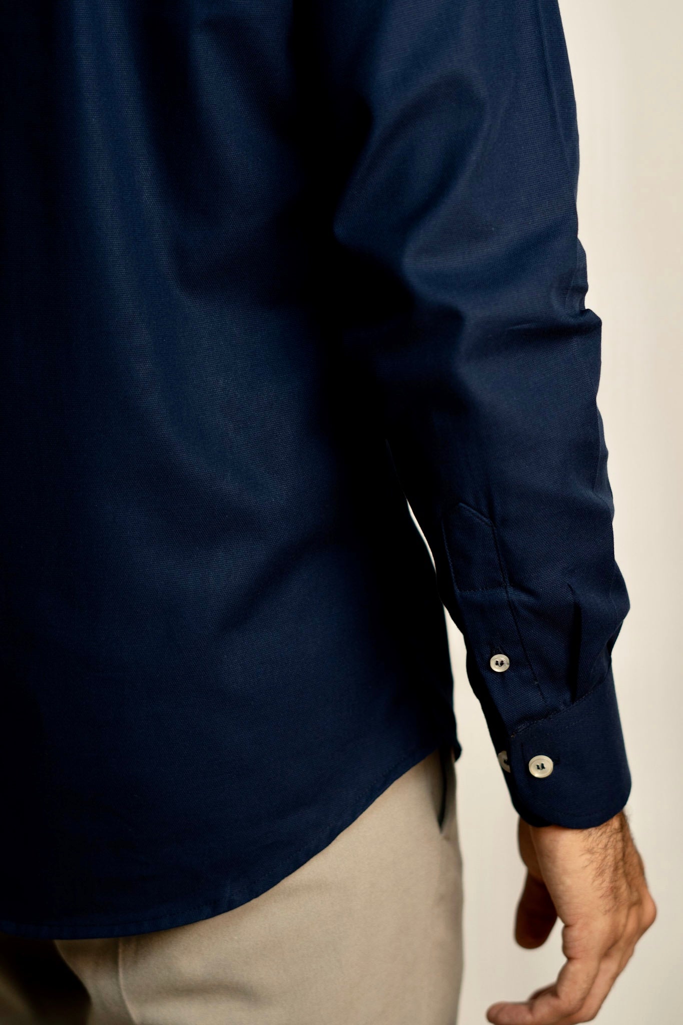 Camisa Azul Marino Algodón