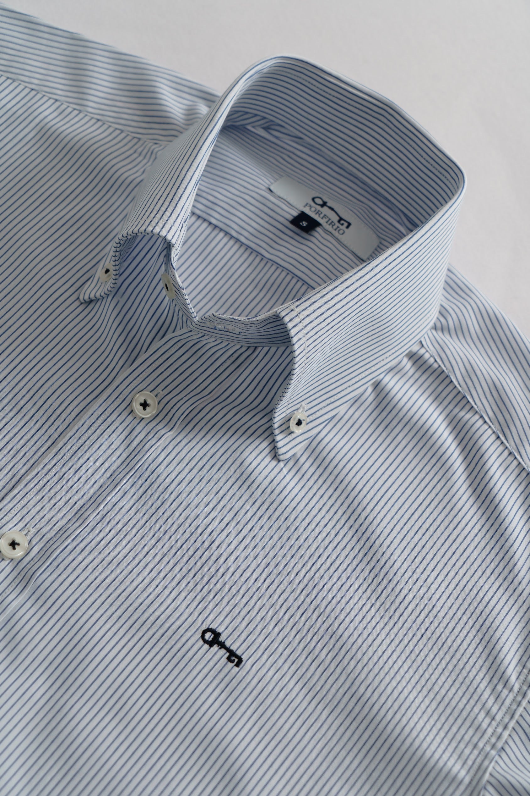 Camisa Popelin Rayas Marino