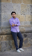 Camisa Popelín Cuadro Purpura