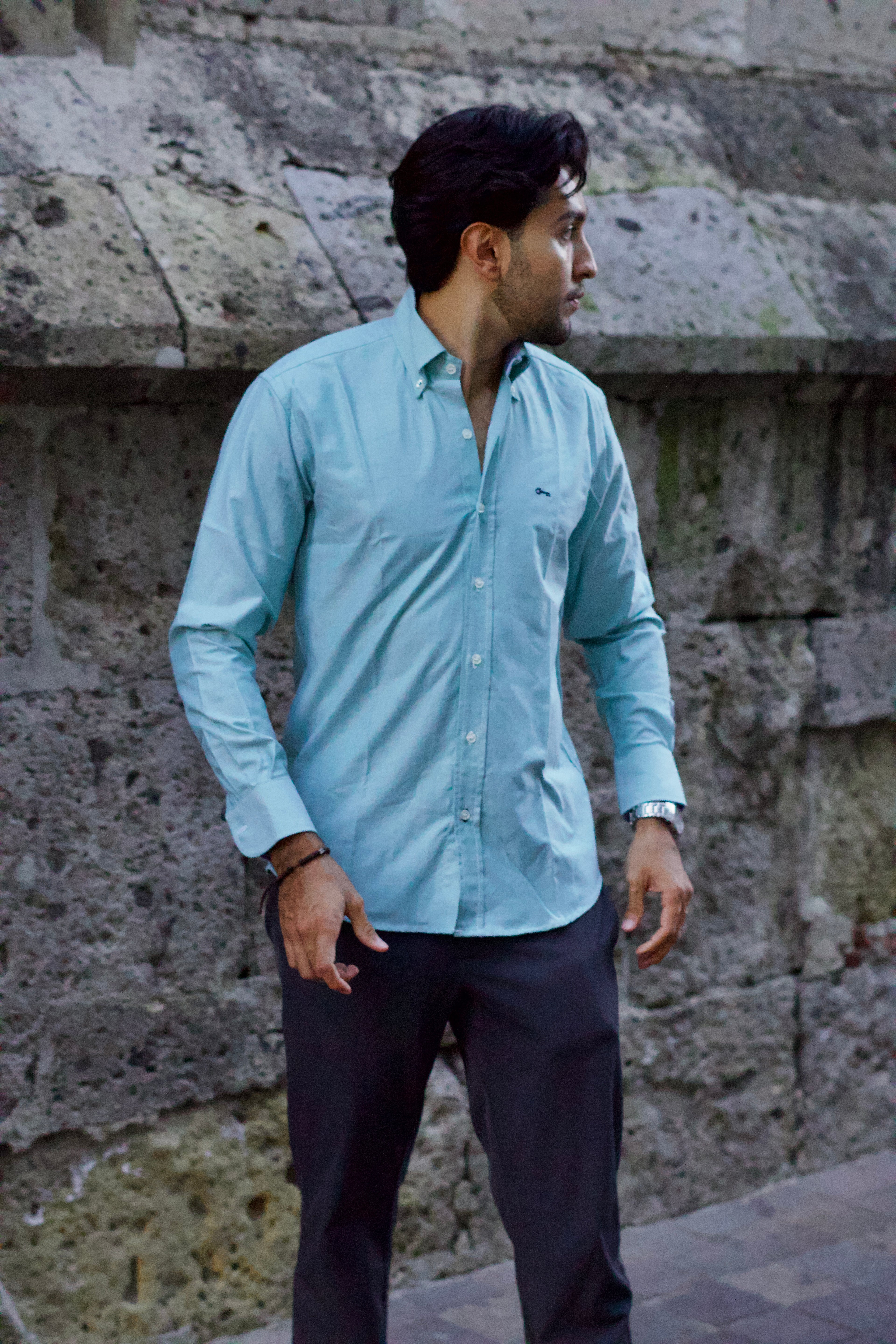 Camisa Oxford Ligero Verde Menta