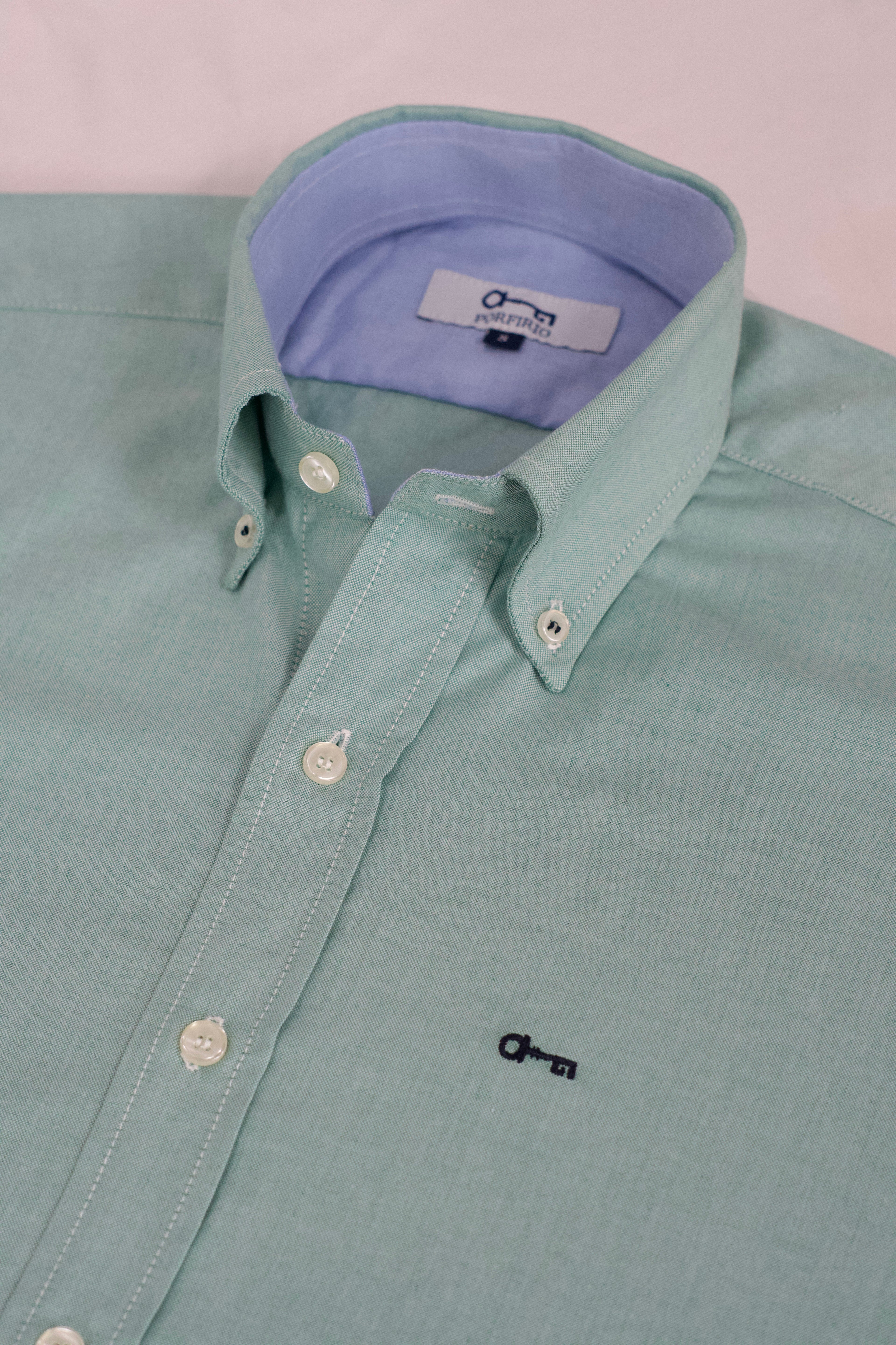 Camisa Oxford Ligero Verde Menta