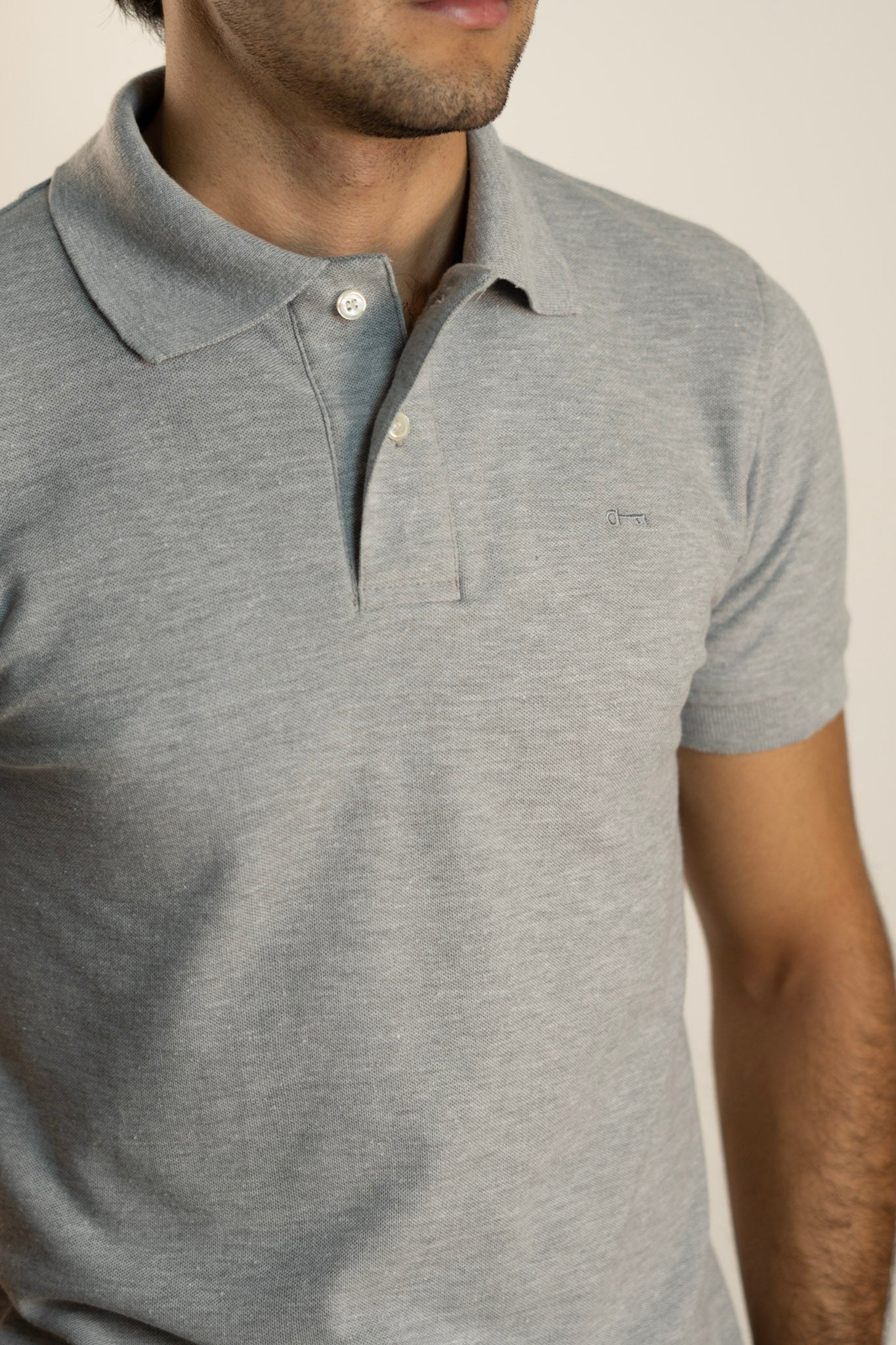 Polo Piqué Gris