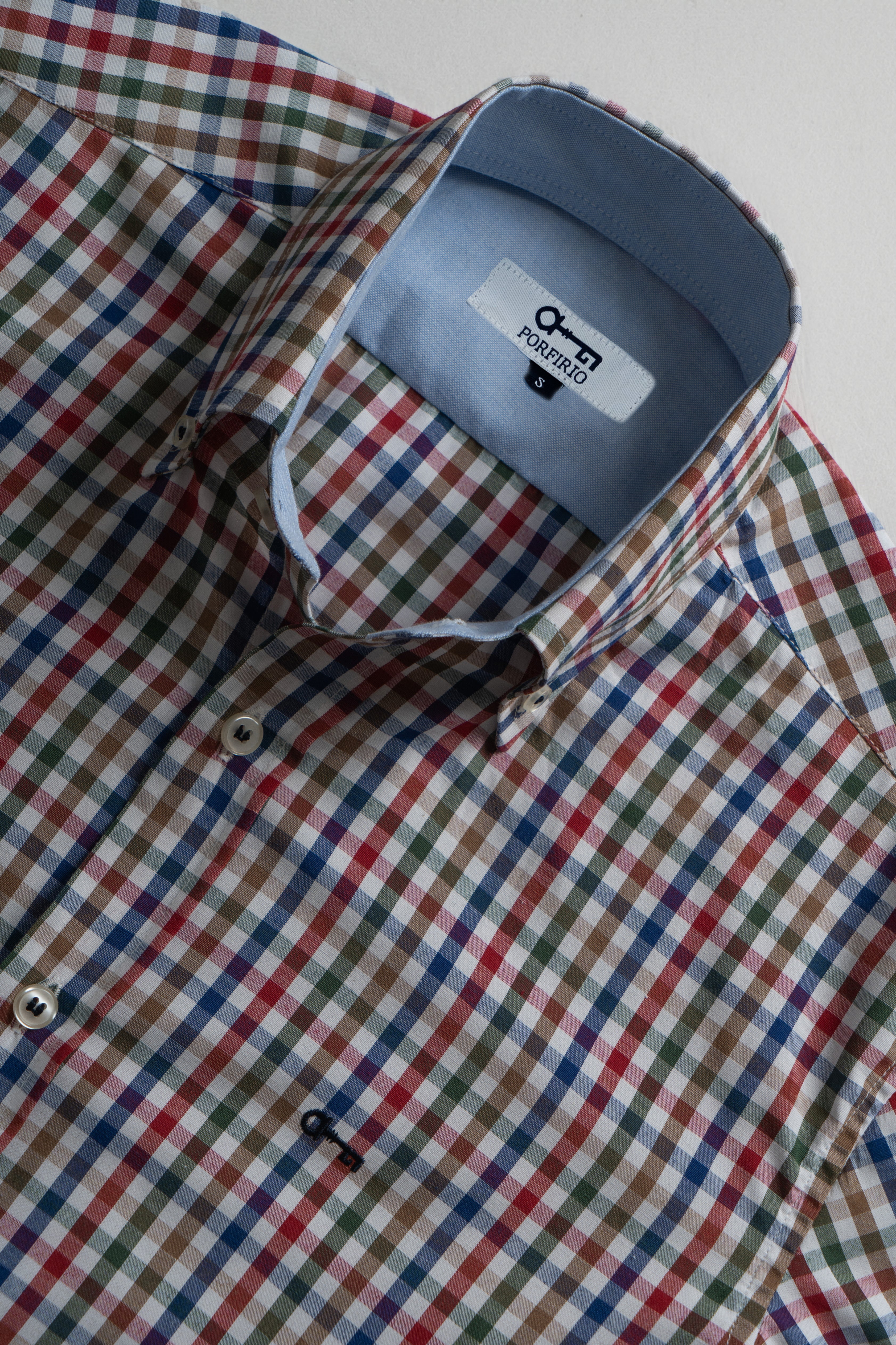 Camisa Popelin Cuadro Pequeño Colores