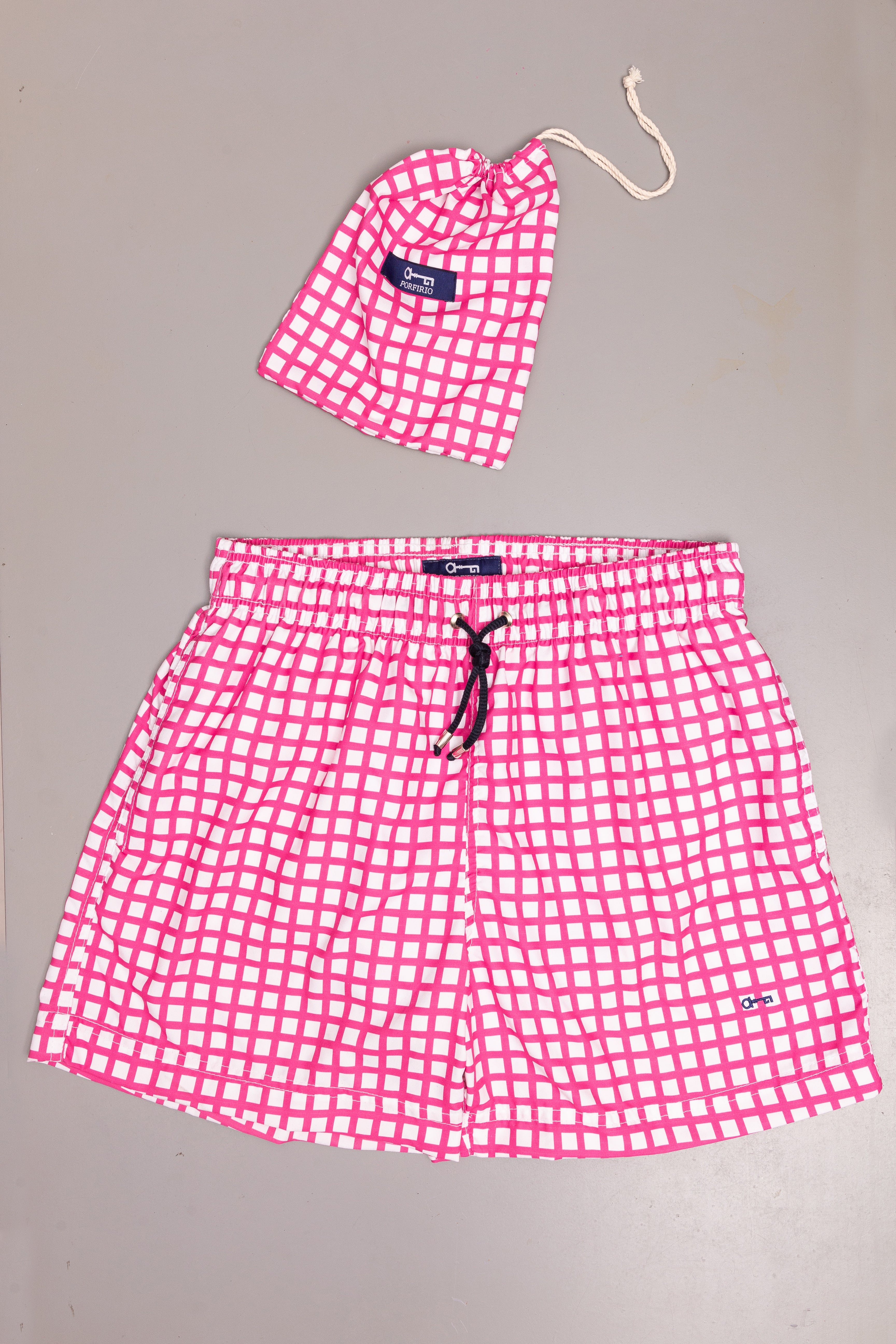 Traje de Baño Cuadros Rosa