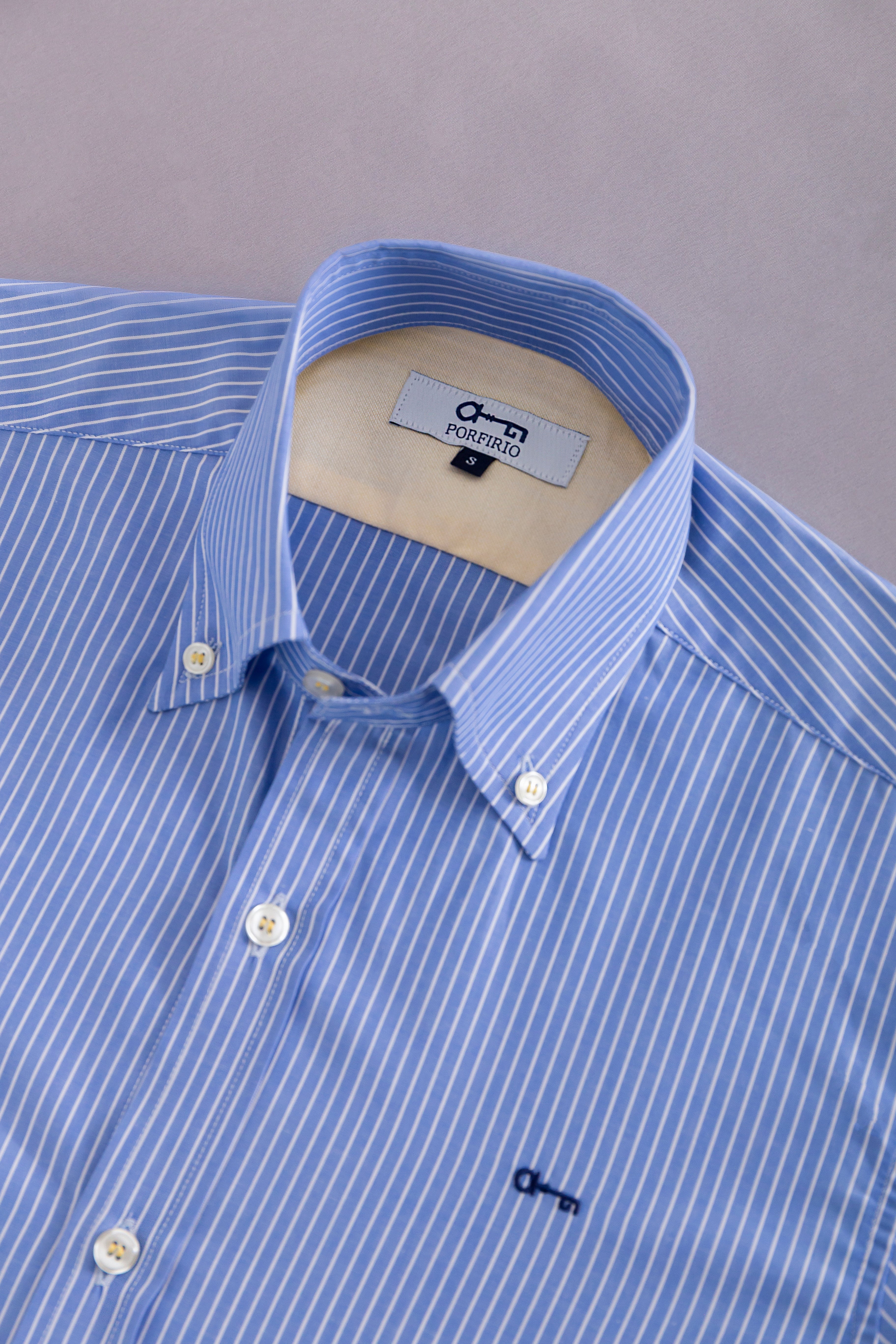 Camisa Rayas Azul Rey