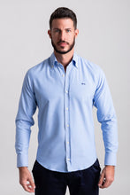 Camisa Oxford Azul Cielo Contrastes Rayas