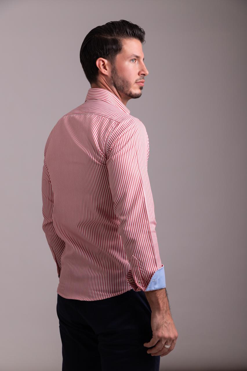 Camisa Rayas Rojo
