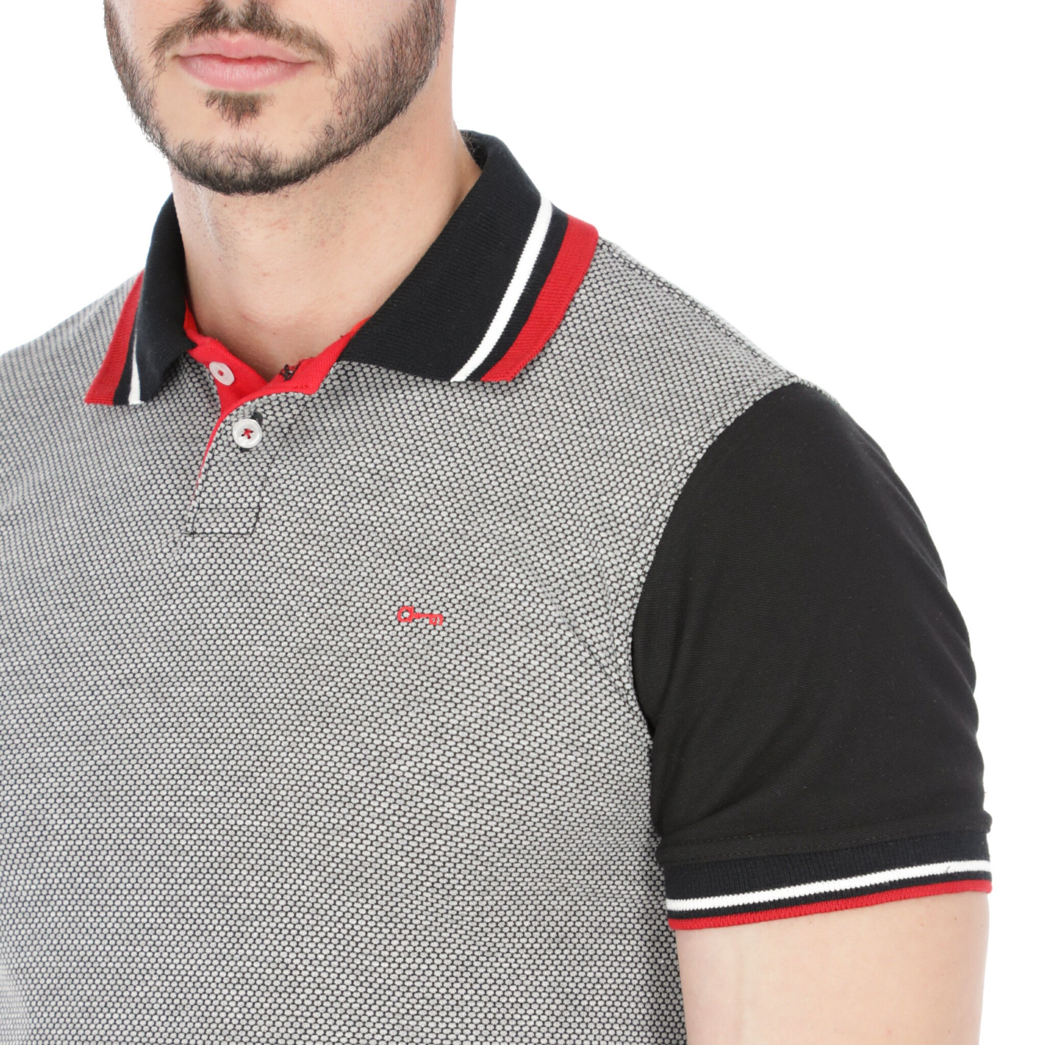 Playera Polo Negro/Minioval