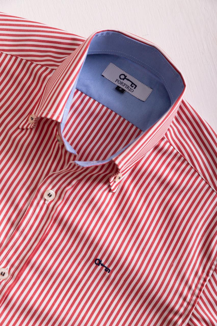 Camisa Rayas Rojo