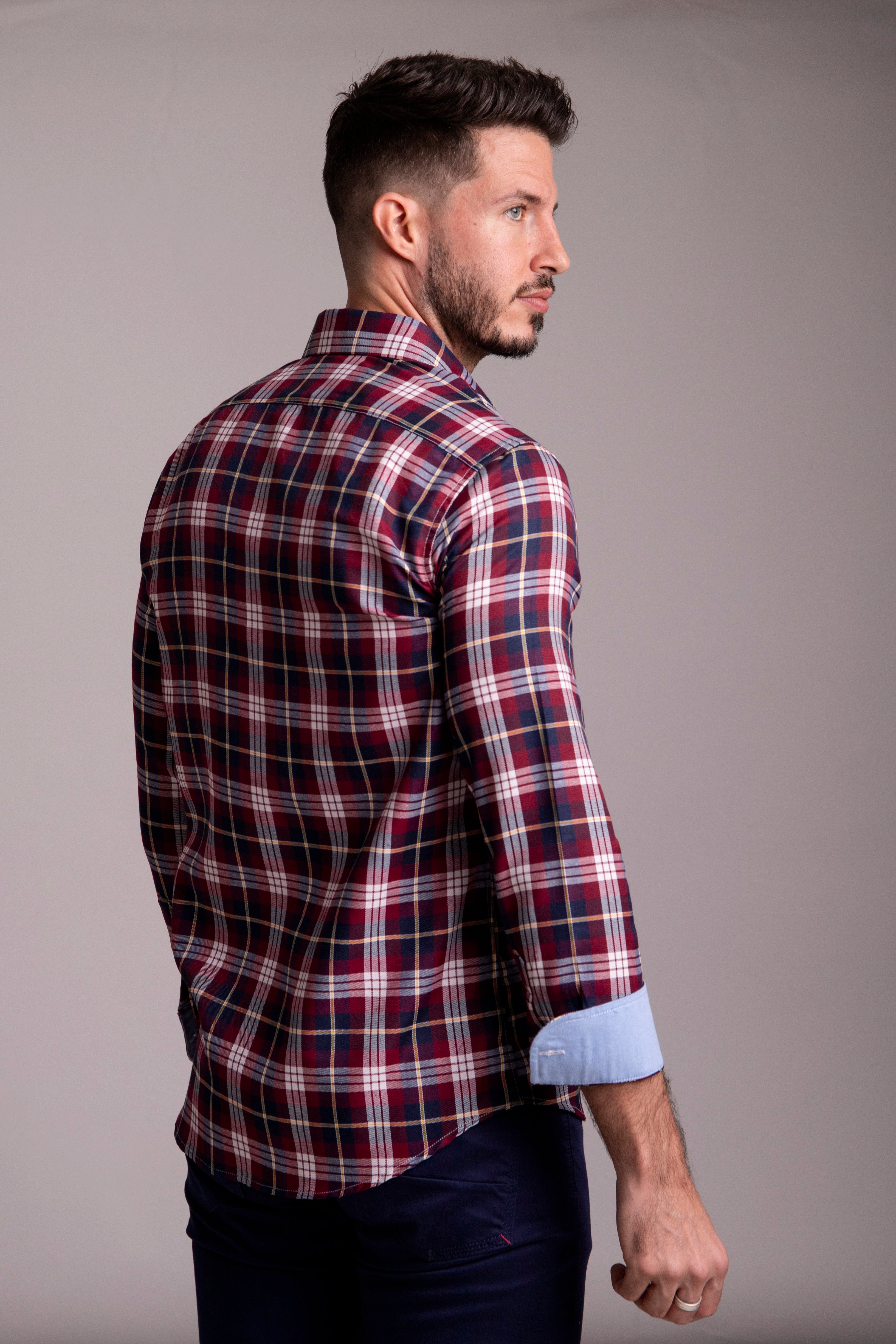 Camisa Cuadro Tinto Escocés