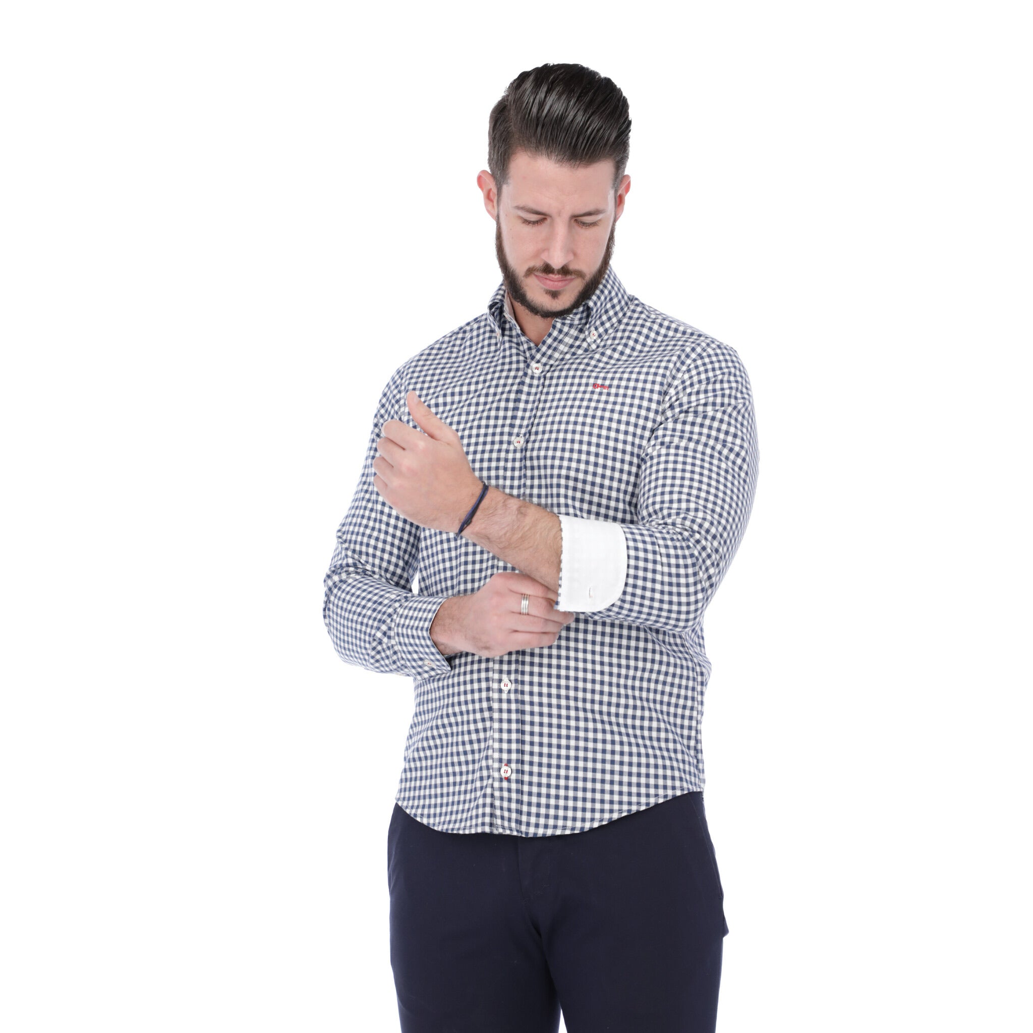 Cuadro Azul Marino contrastes en Blanco