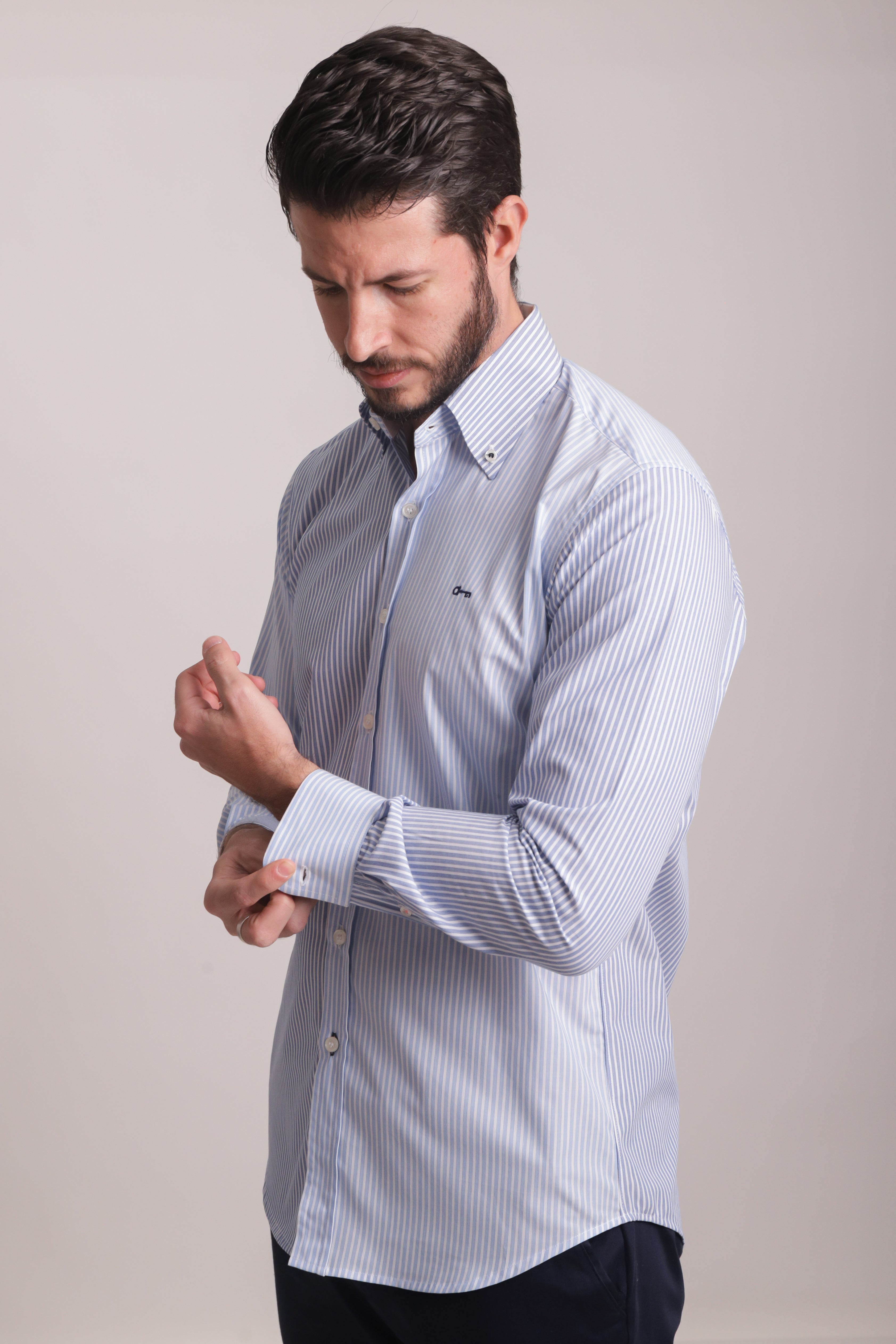 Camisa Disruptive Rayas Cielo y Marino