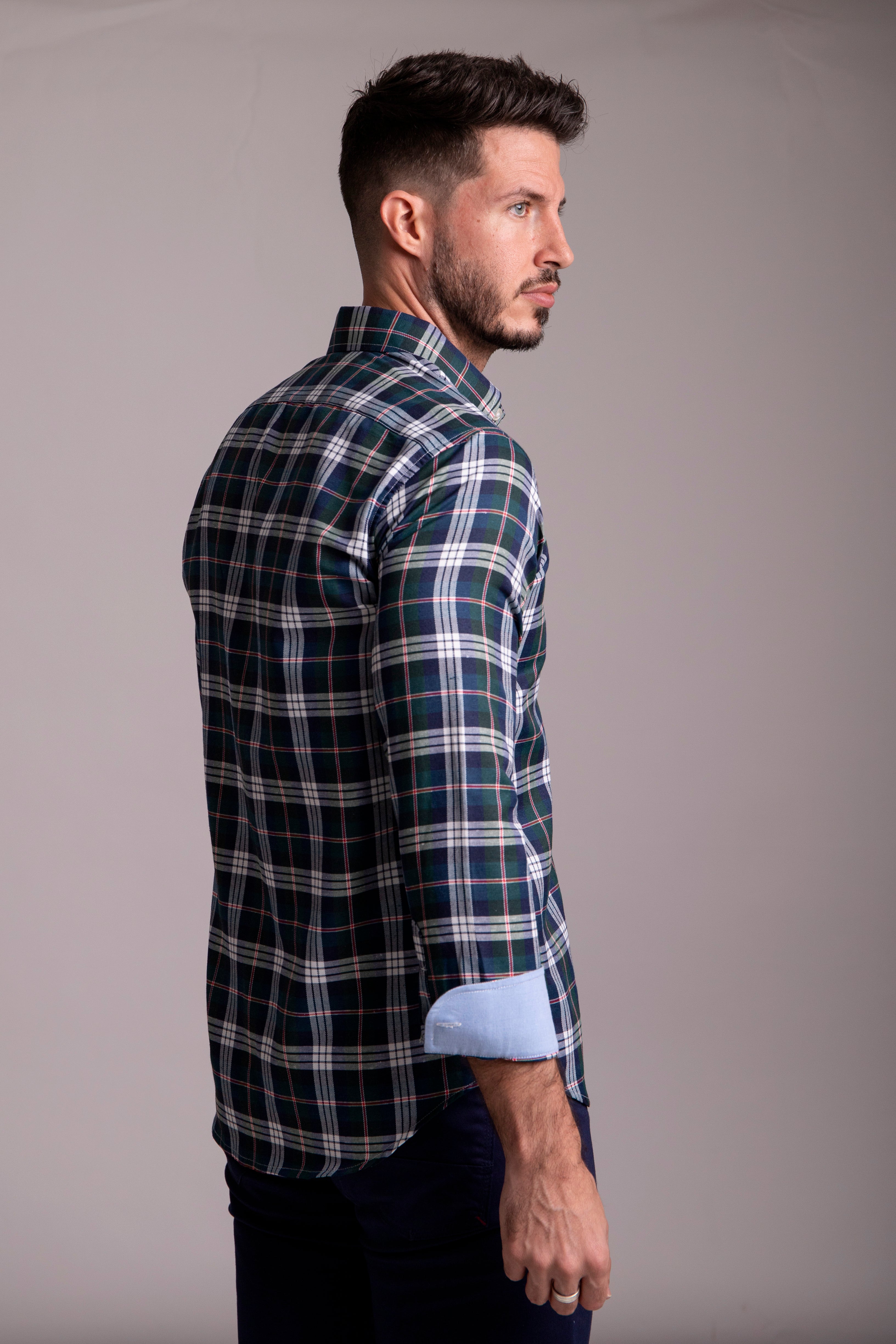 Camisa Cuadro Verde Escocés