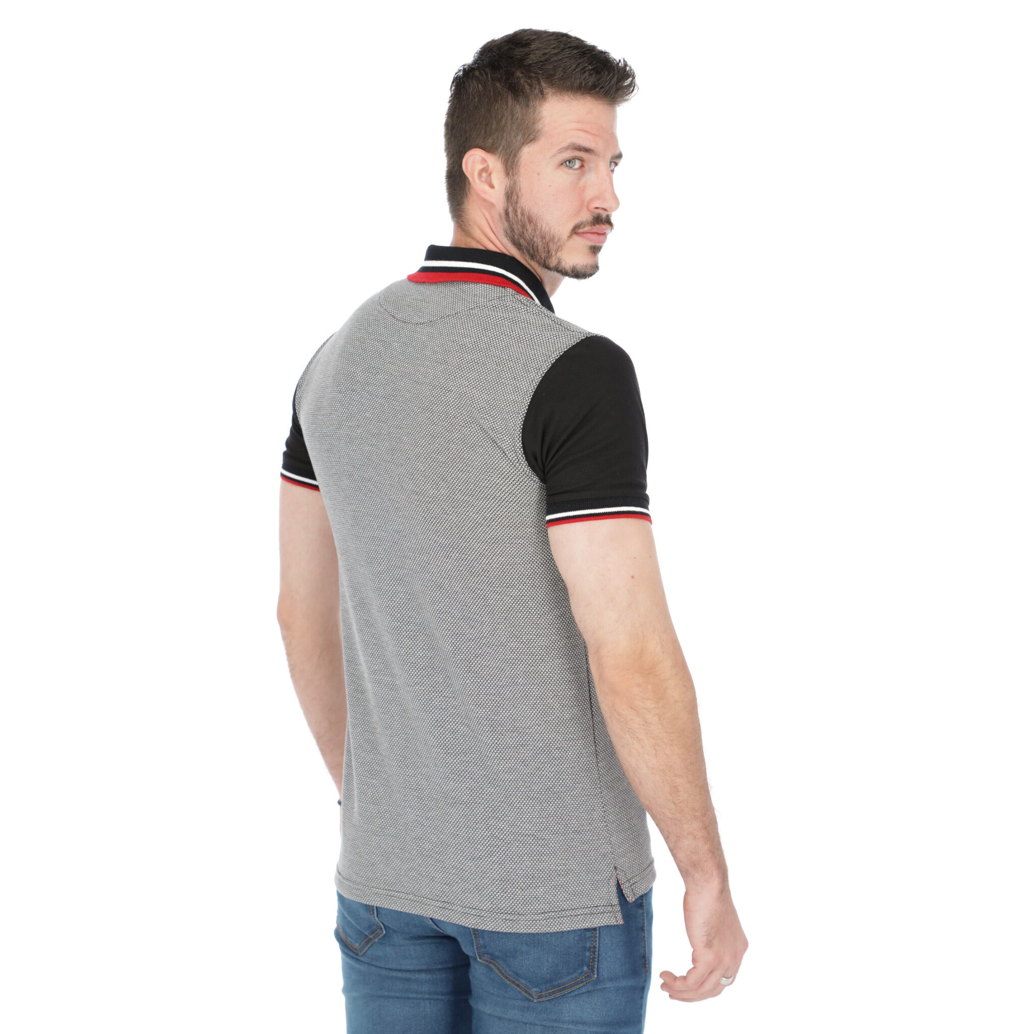 Playera Polo Negro/Minioval