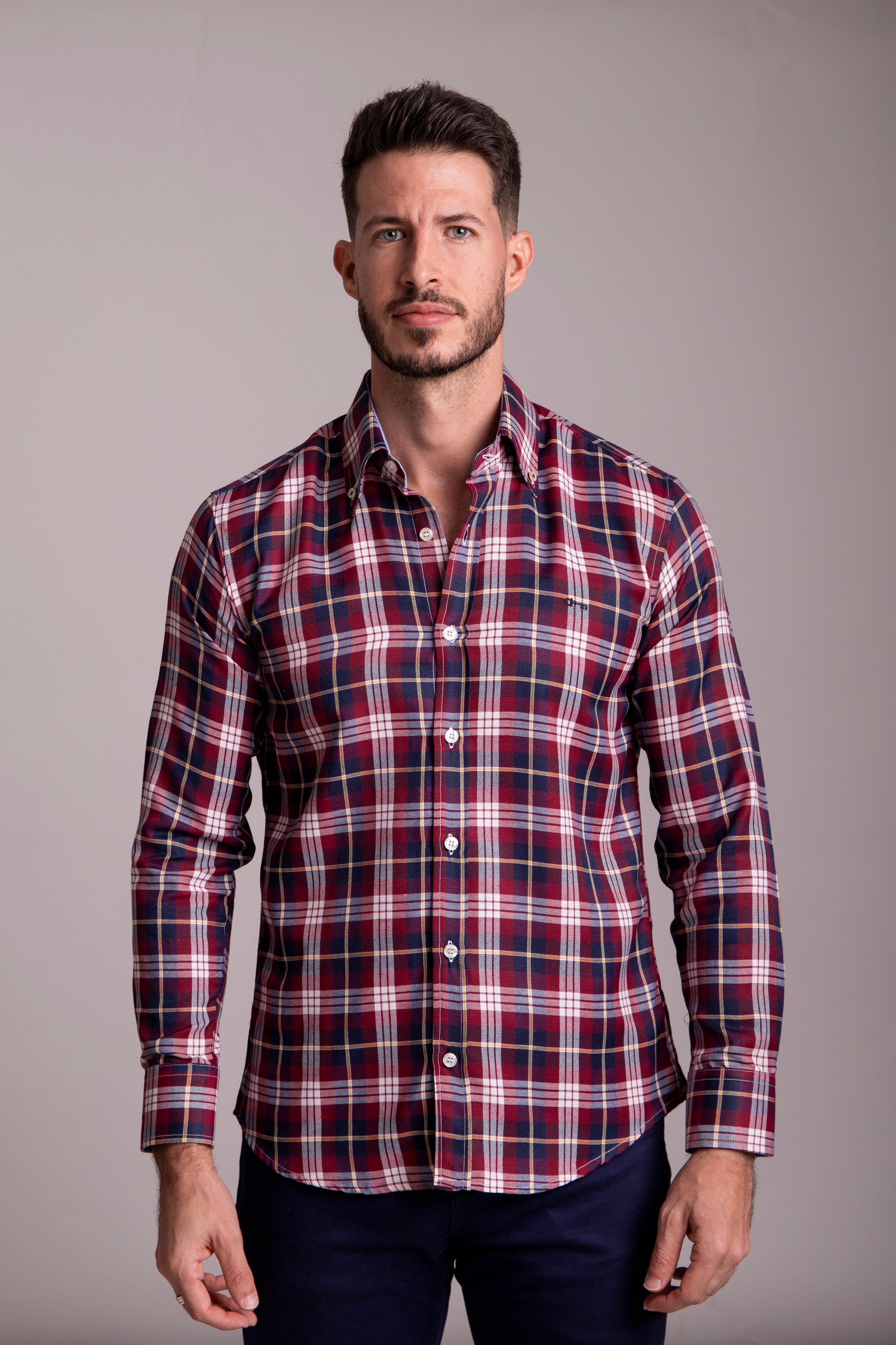 Camisa Cuadro Tinto Escocés