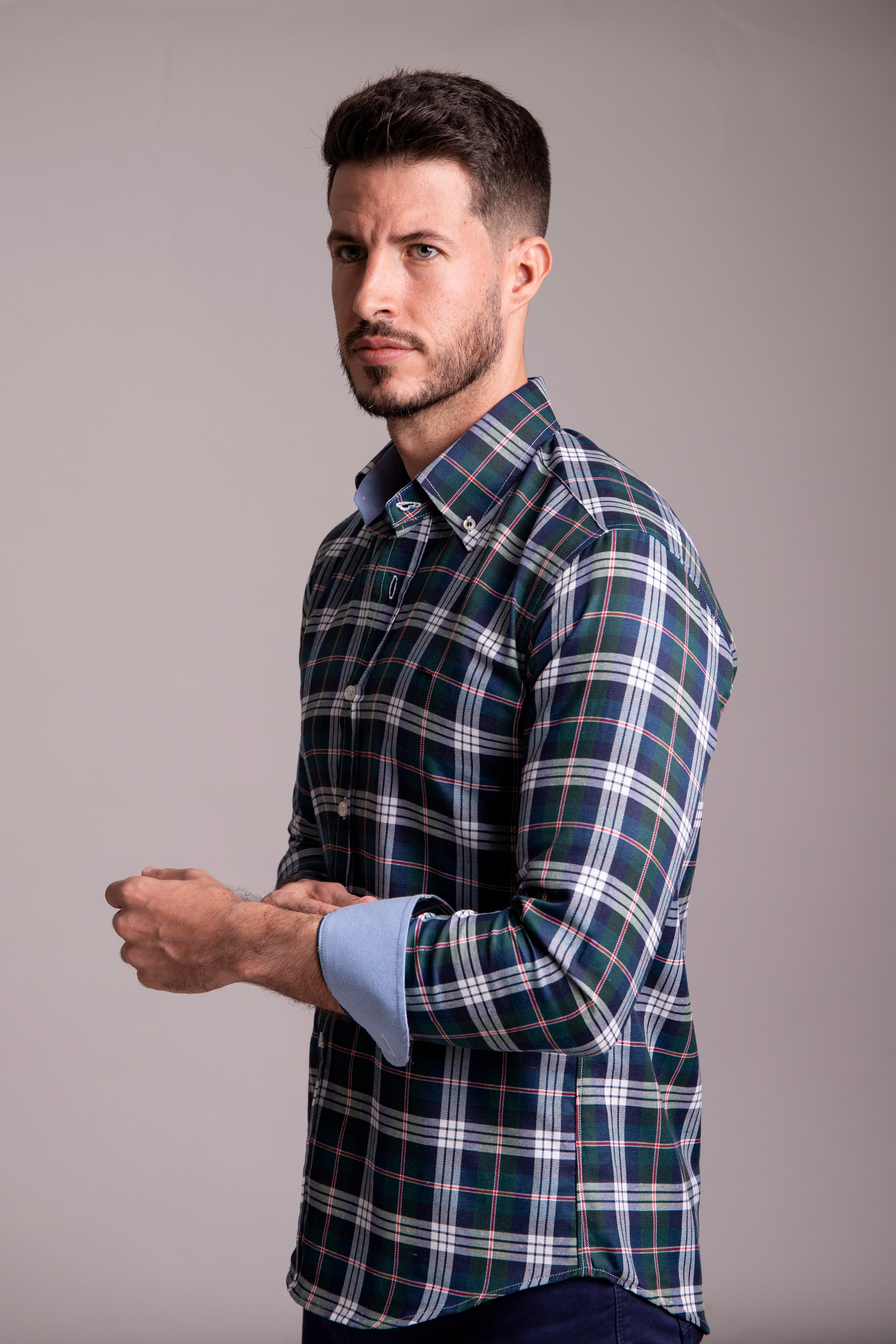 Camisa Cuadro Verde Escocés