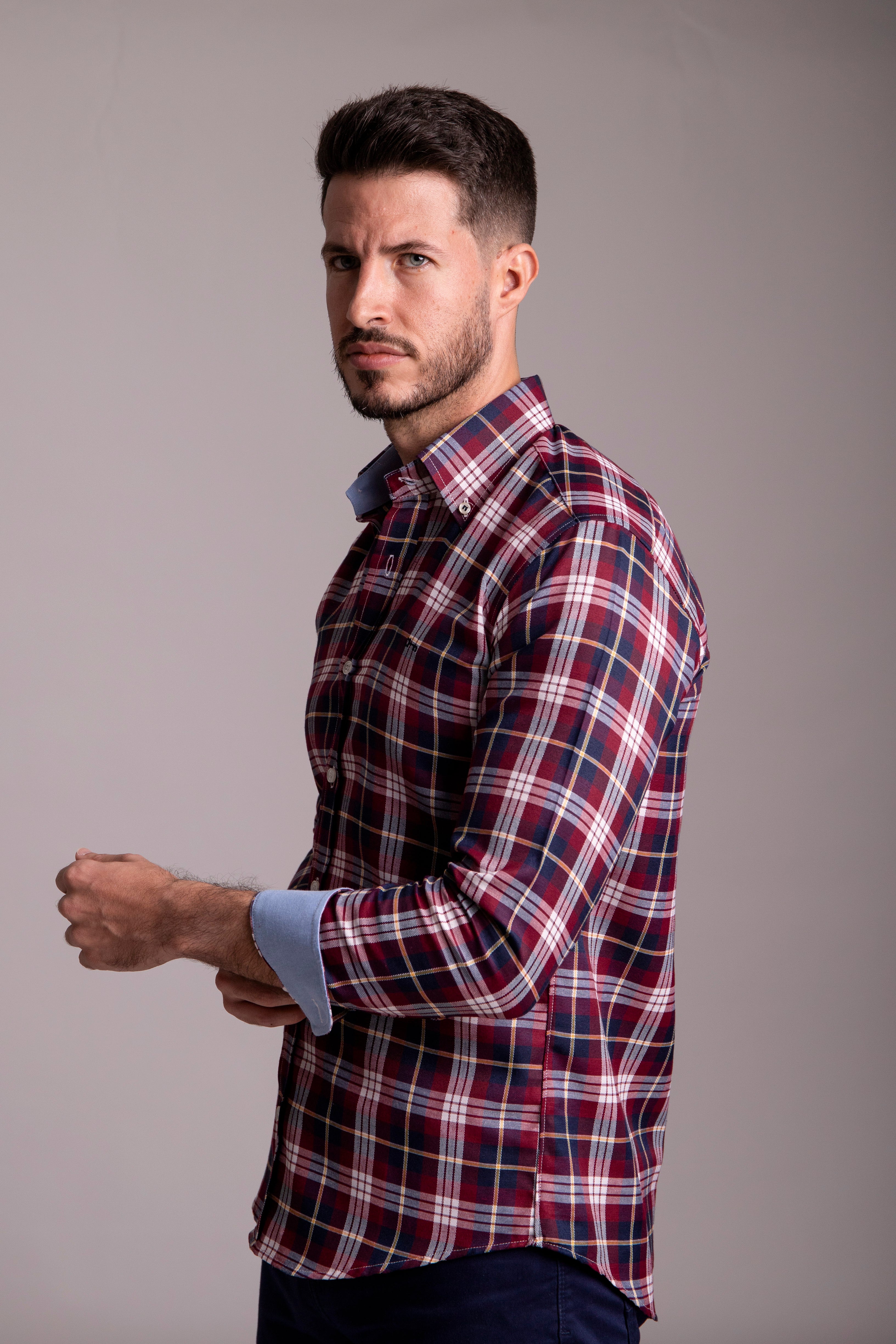 Camisa Cuadro Tinto Escocés