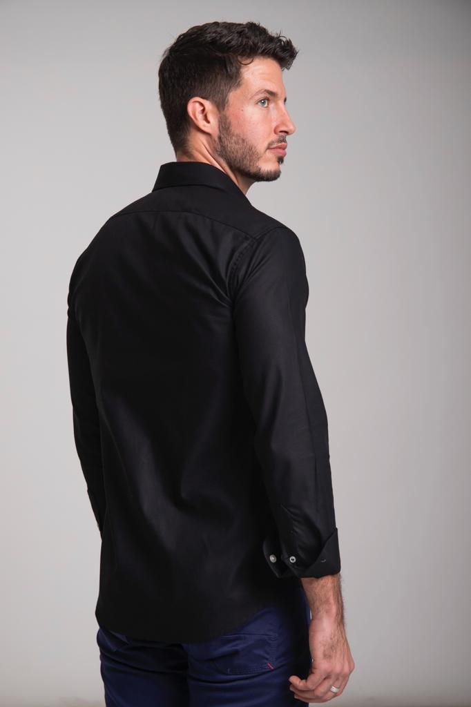 Camisa Negra Popelin