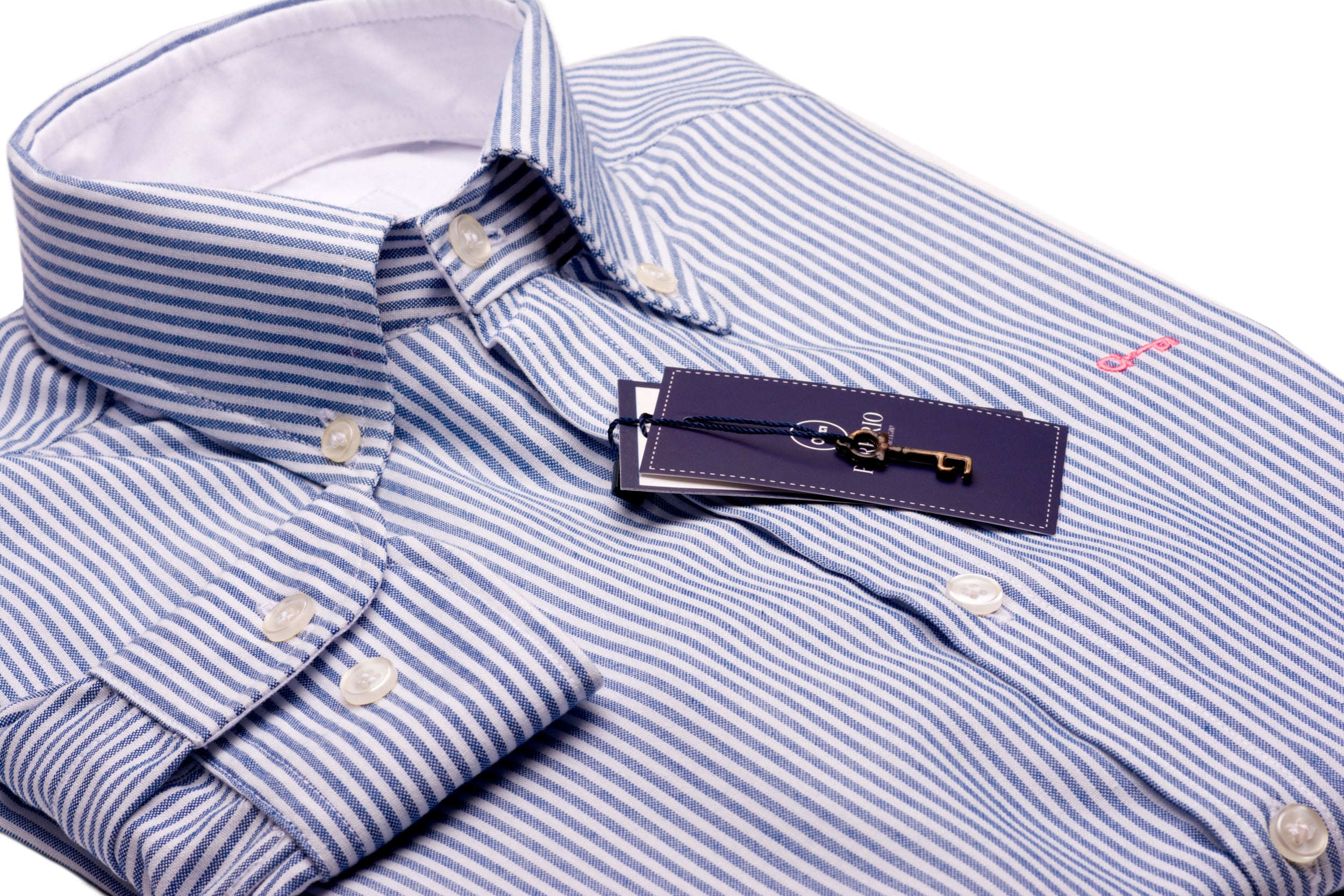 Rayas Azul Cielo Tejido Oxford