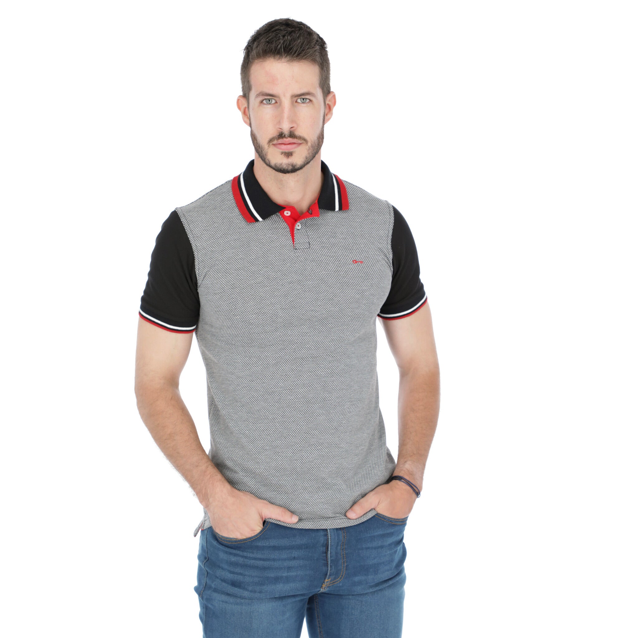 Playera Polo Negro/Minioval