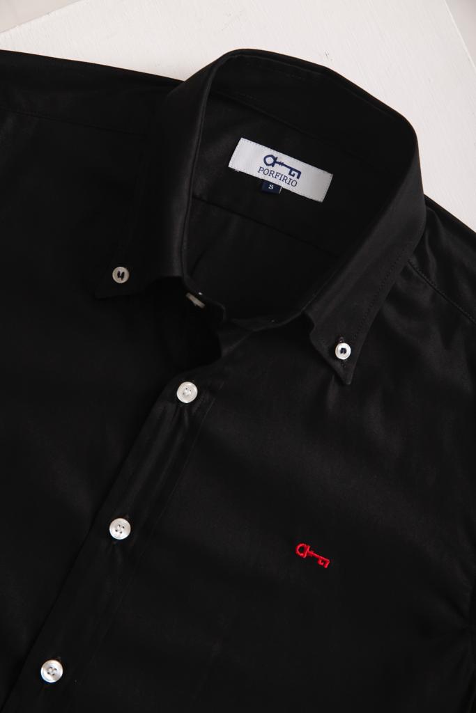 Camisa Negra Popelin
