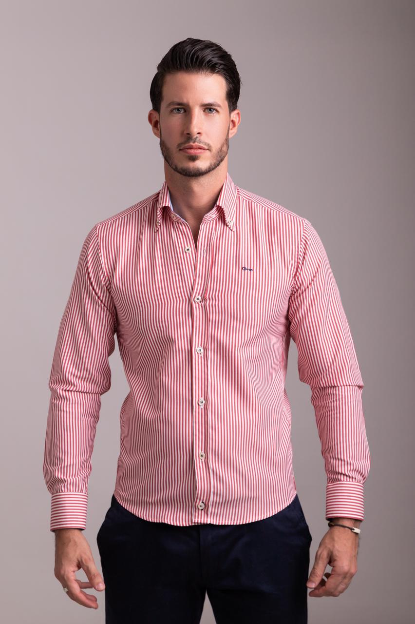 Camisa Rayas Rojo