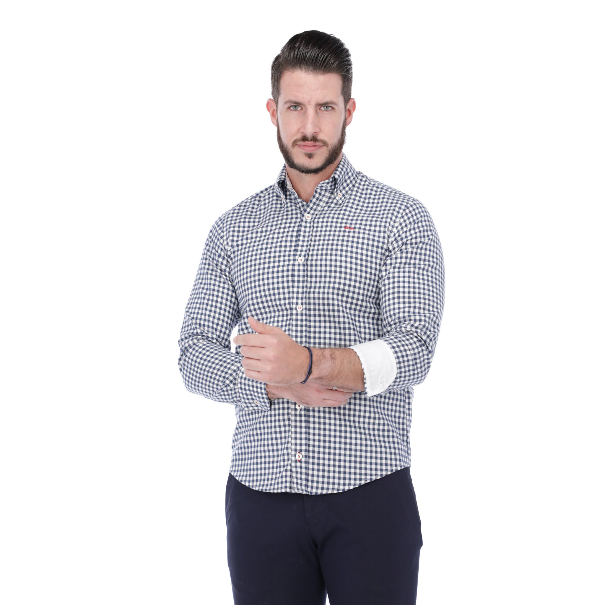 Cuadro Azul Marino contrastes en Blanco