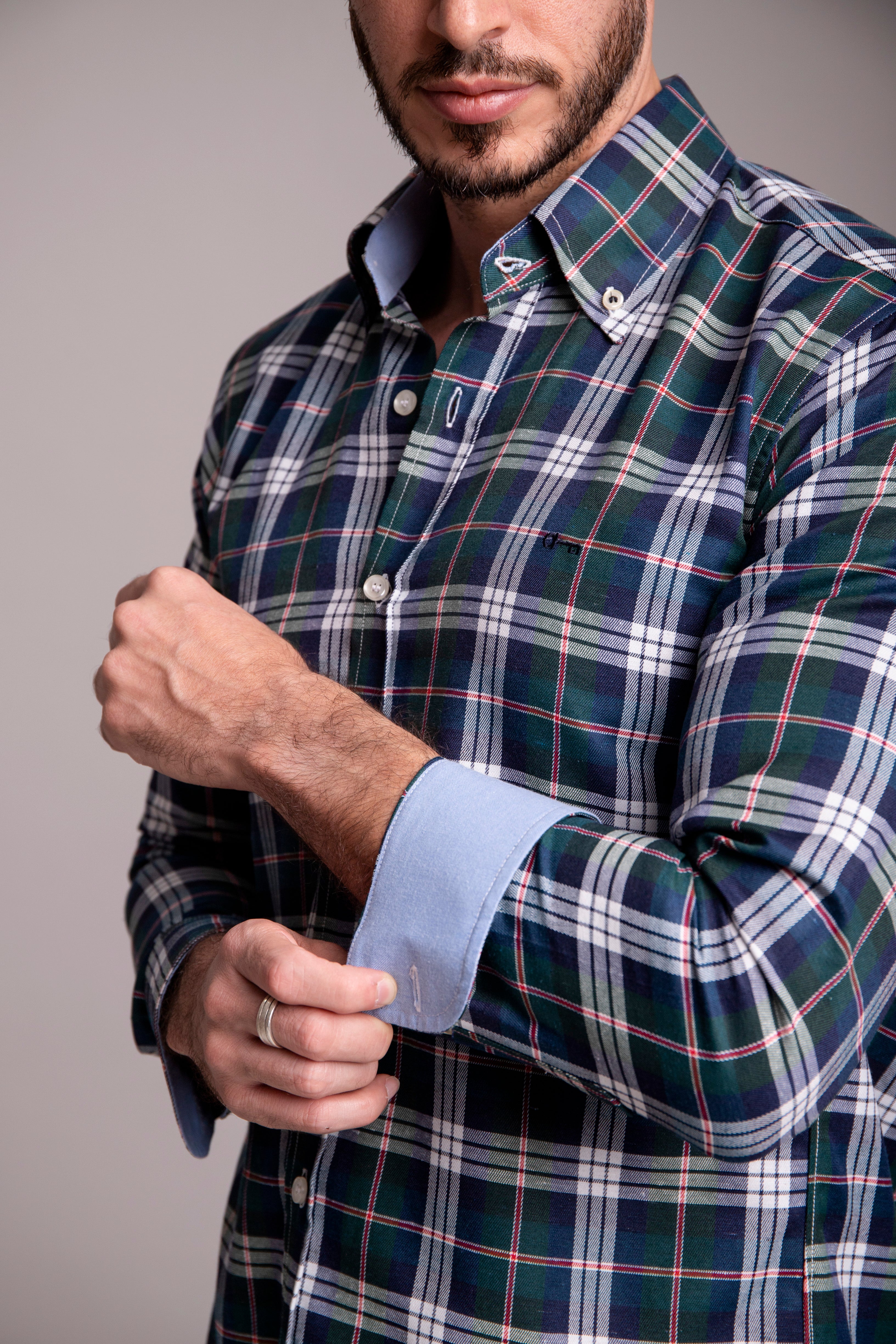 Camisa Cuadro Verde Escocés