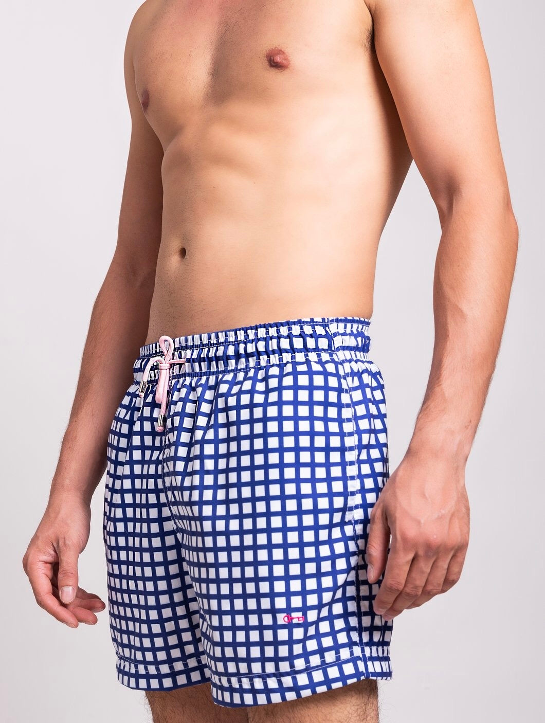 Traje de Baño Cuadros Azul