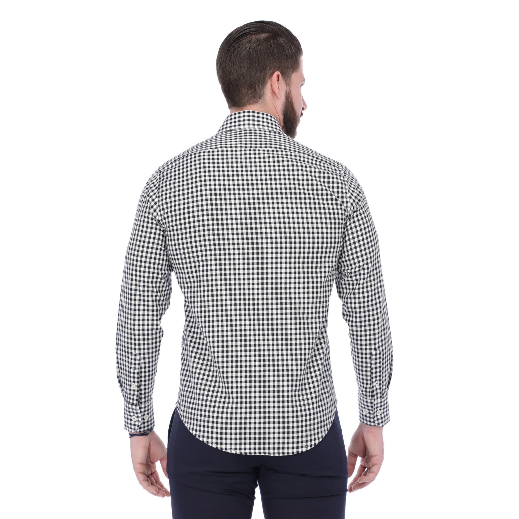 Cuadro Negro con Oxford Azul Cielo