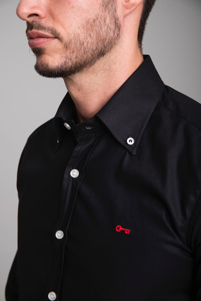 Camisa Negra Popelin