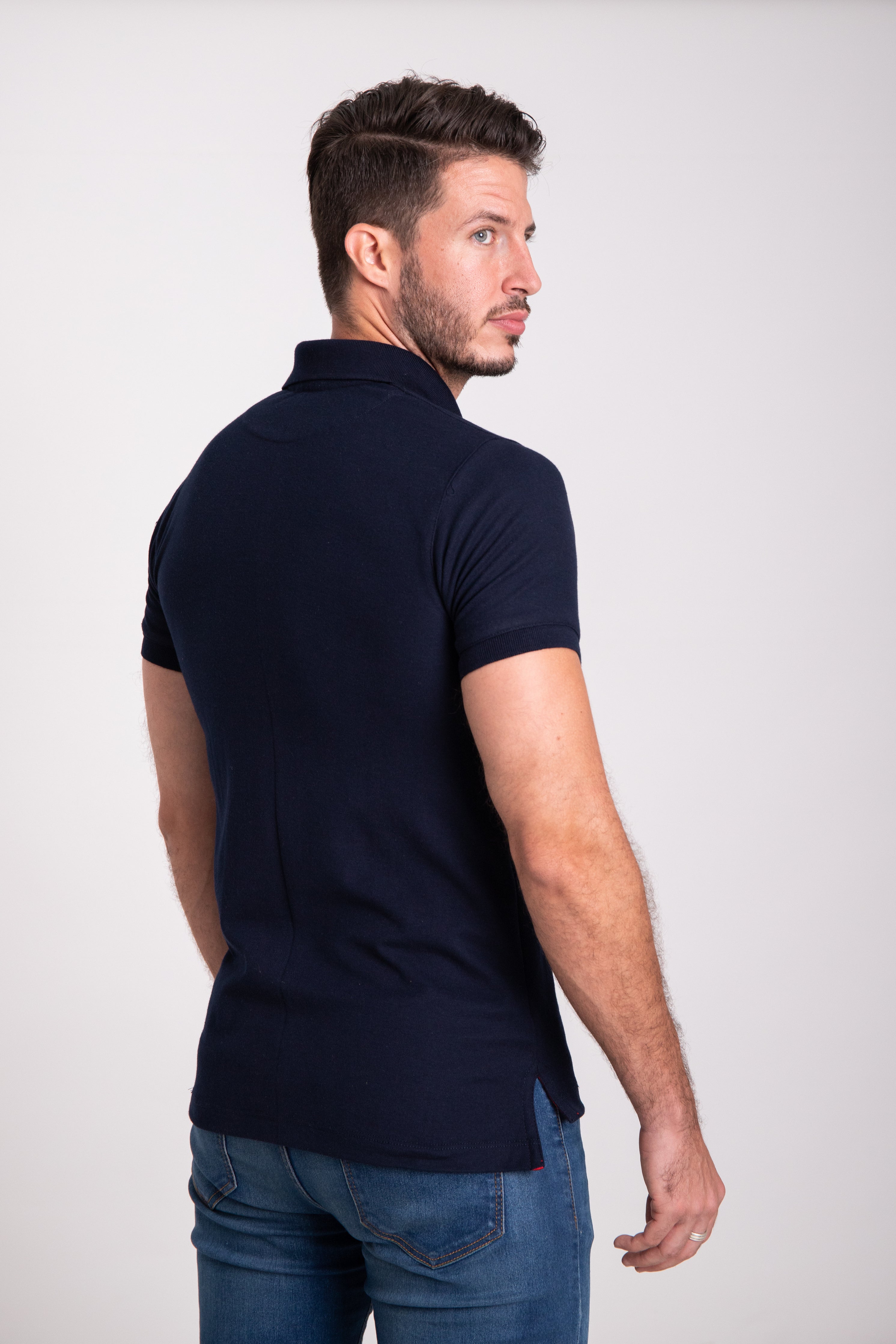 Polo Piqué Marino